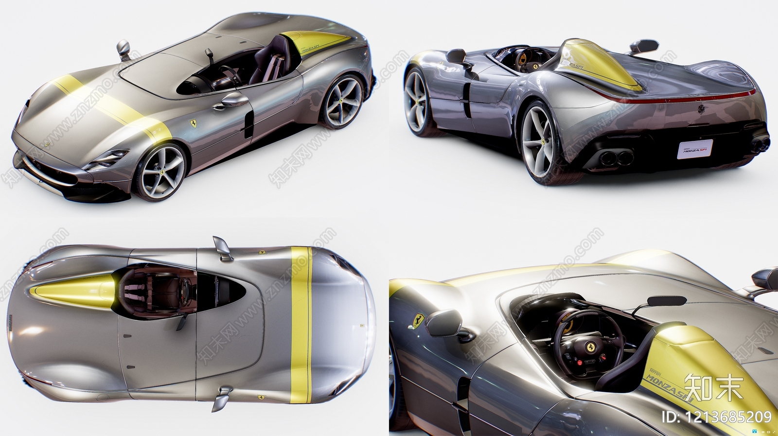 意式超跑风格汽车展台SU模型下载【ID:1213685209】