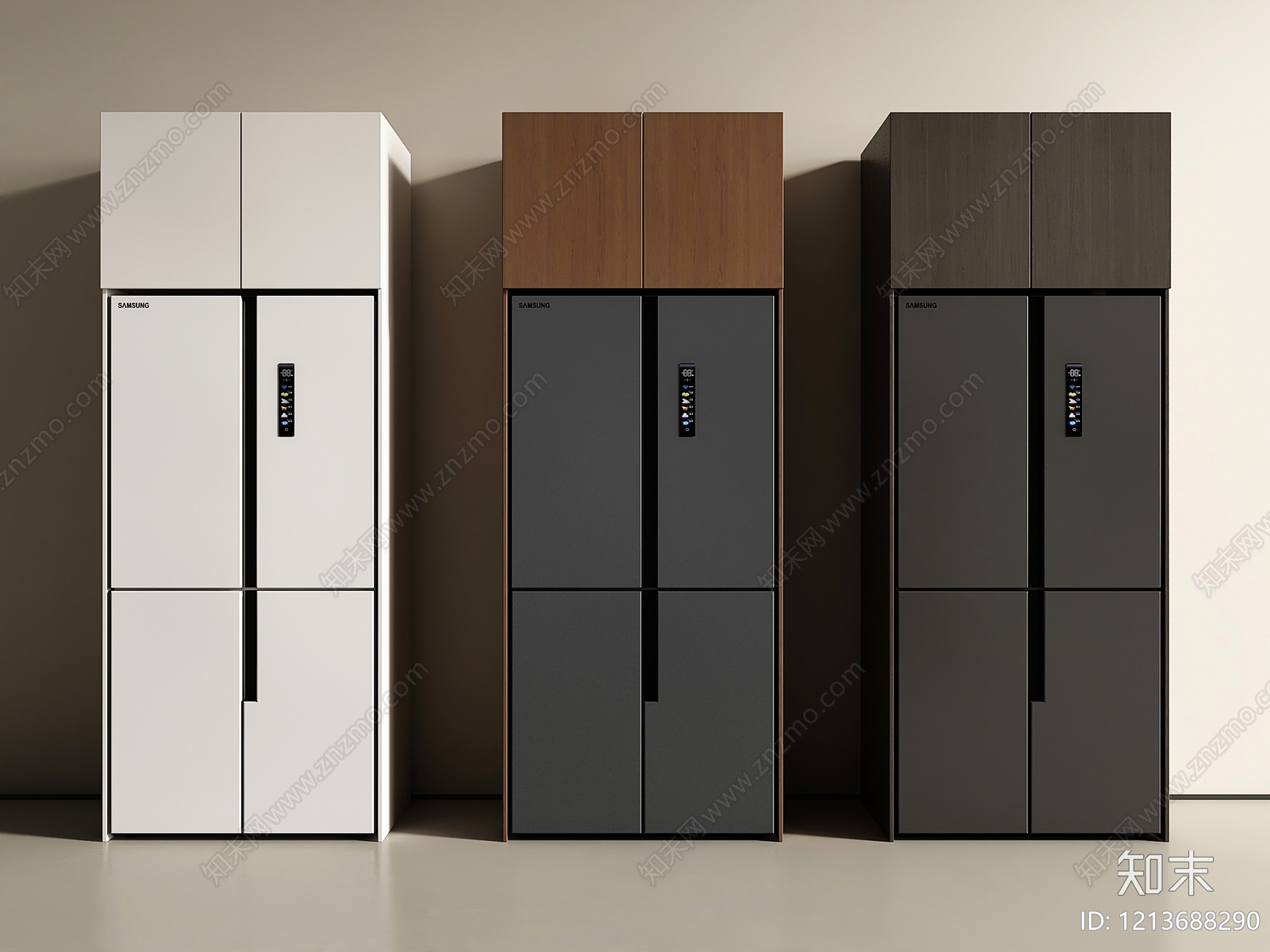 现代简约冰箱SU模型下载【ID:1213688290】