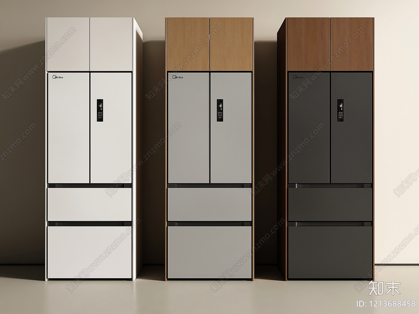 现代简约冰箱SU模型下载【ID:1213688458】