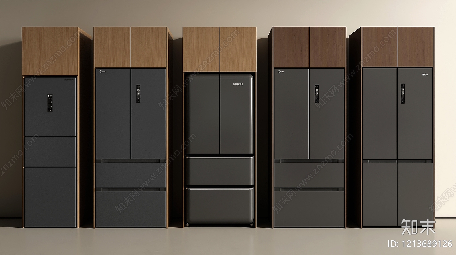 现代简约冰箱SU模型下载【ID:1213689126】