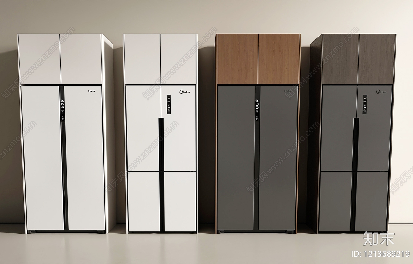 现代简约冰箱SU模型下载【ID:1213689219】