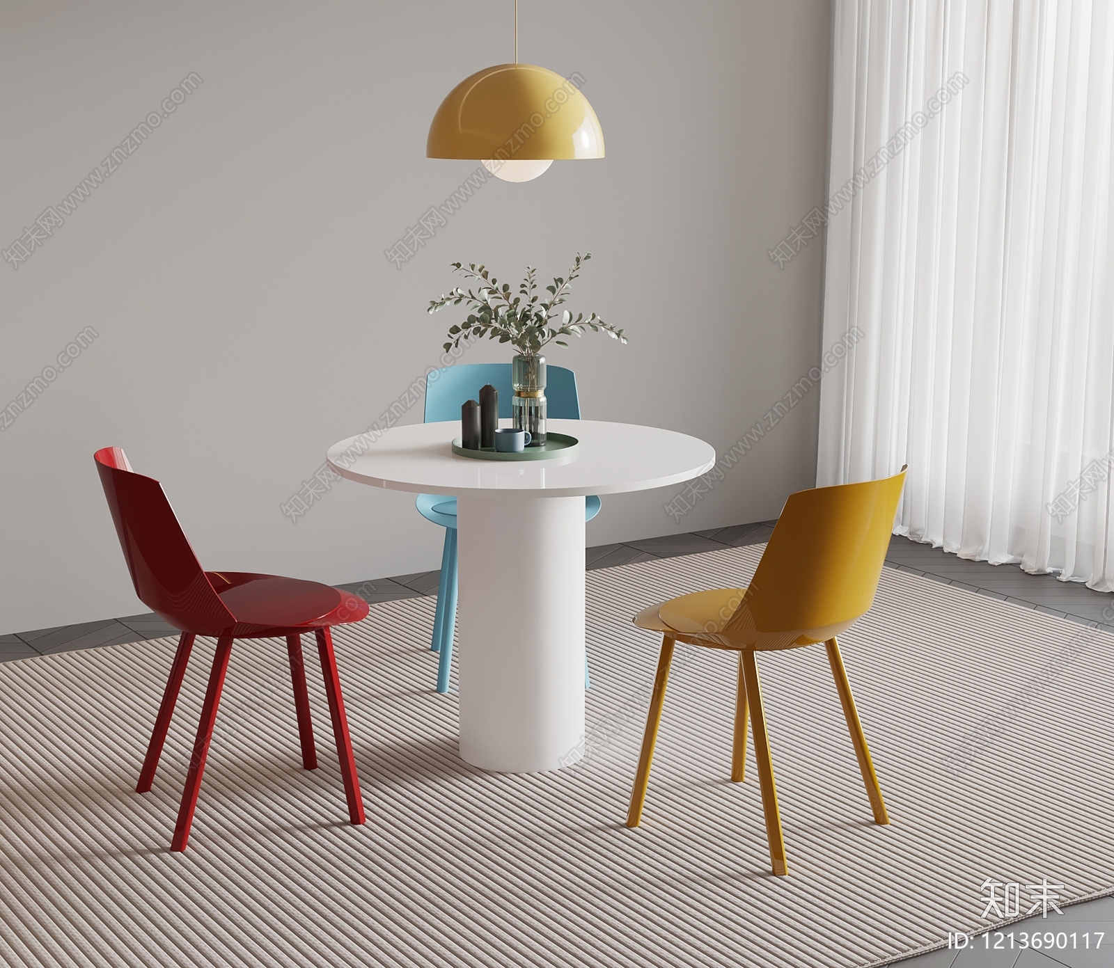 北欧休闲桌椅3D模型下载【ID:1213690117】