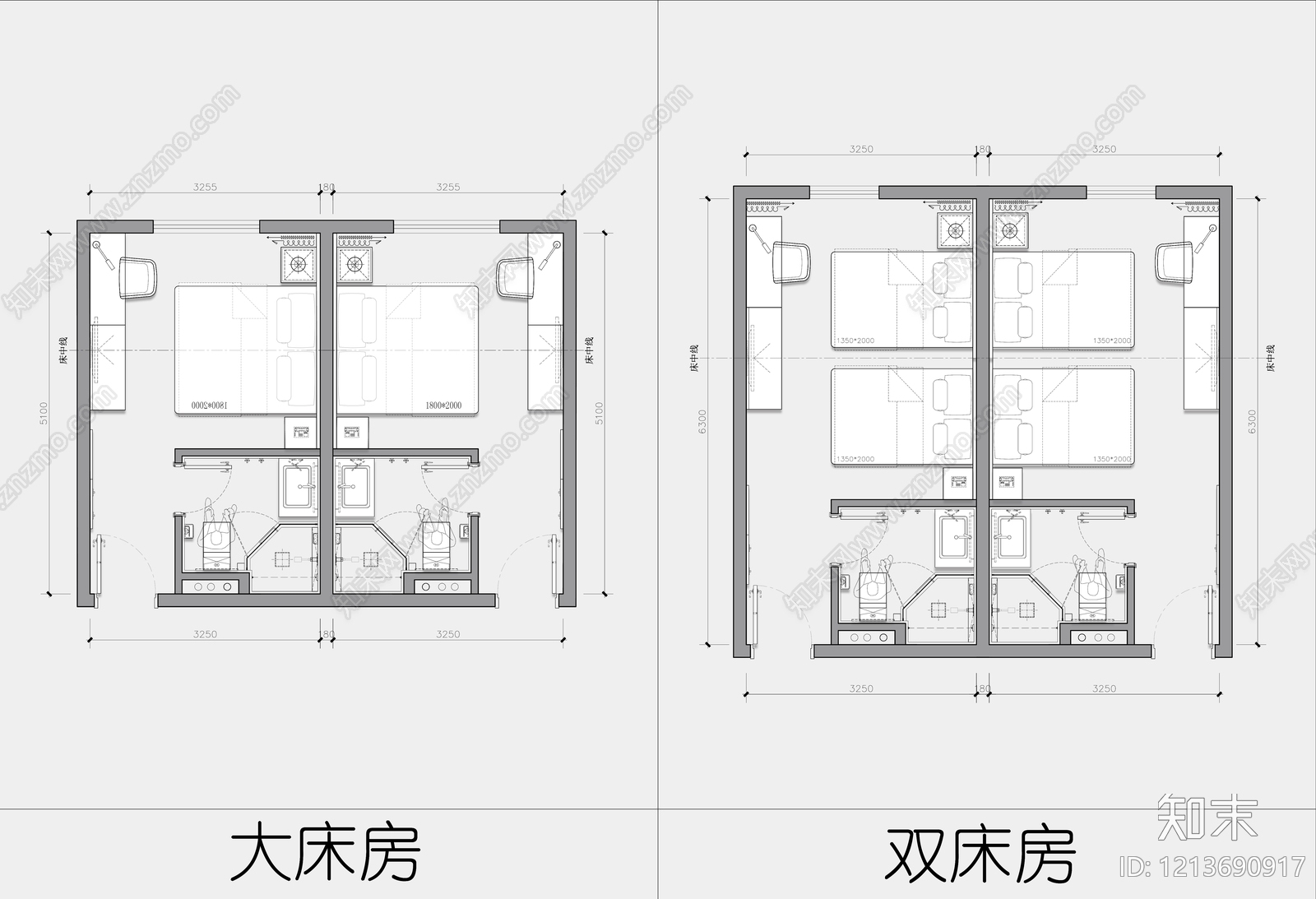 酒店客房施工图下载【ID:1213690917】