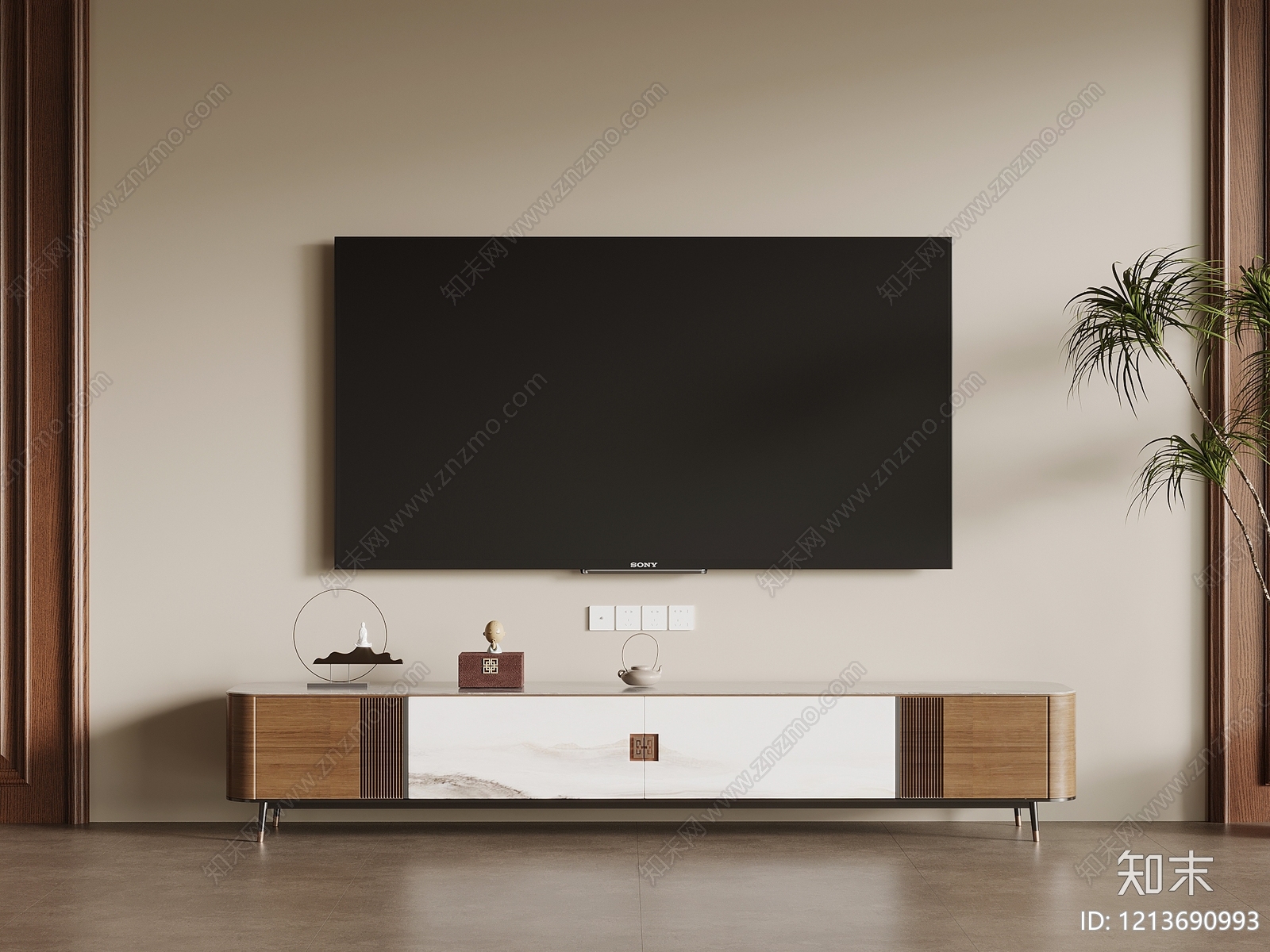 新中式储物柜3D模型下载【ID:1213690993】