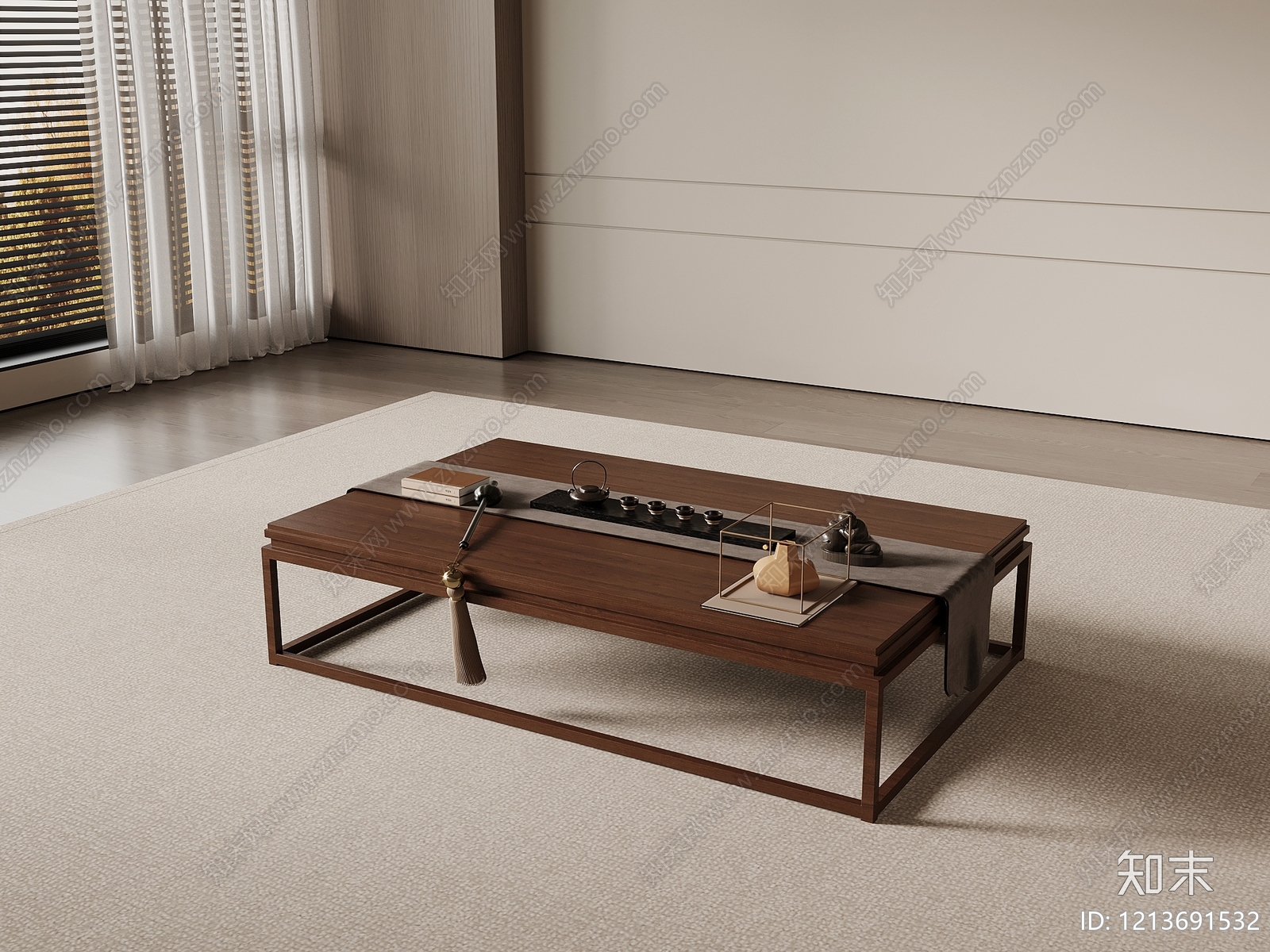 新中式茶几3D模型下载【ID:1213691532】