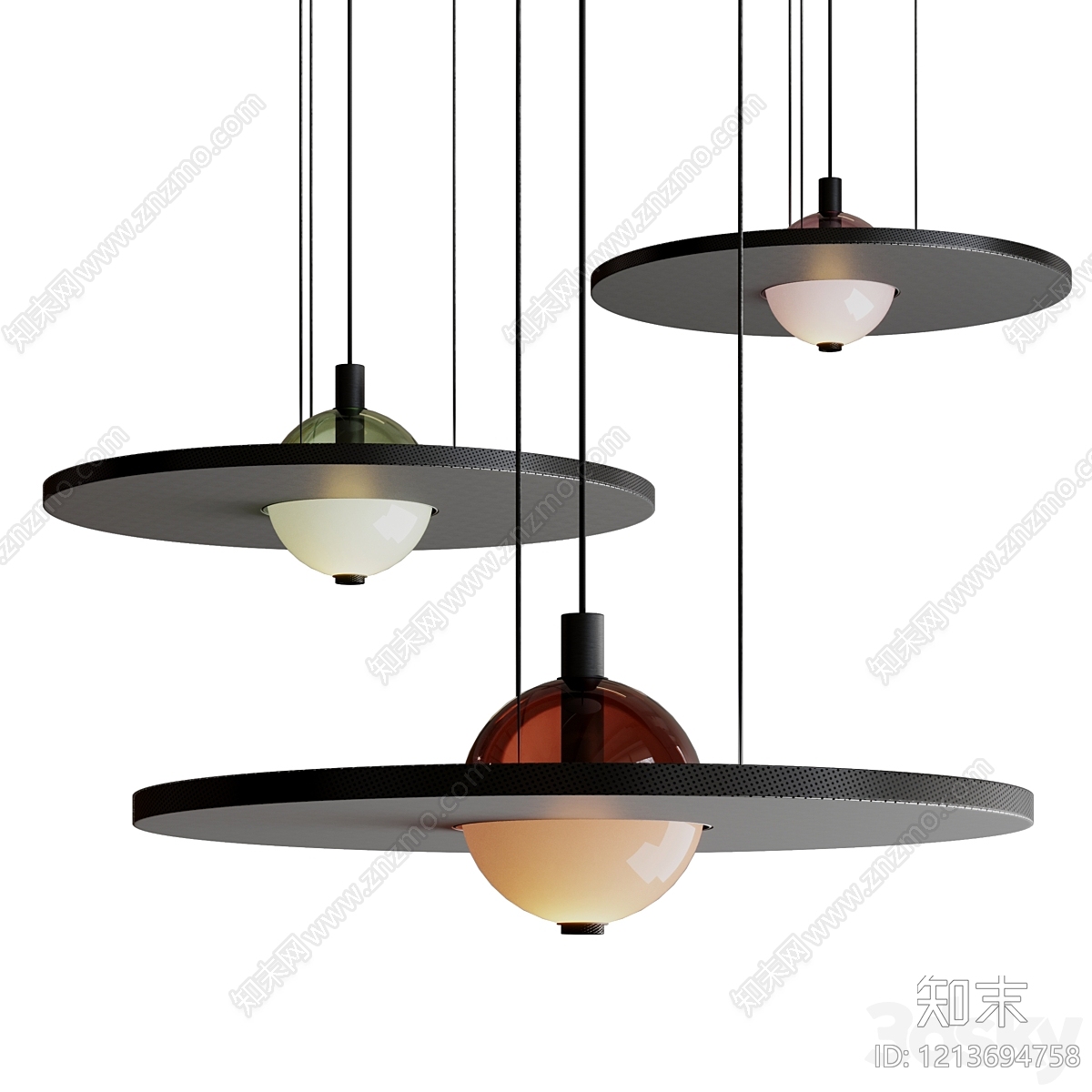现代极简吊灯3D模型下载【ID:1213694758】