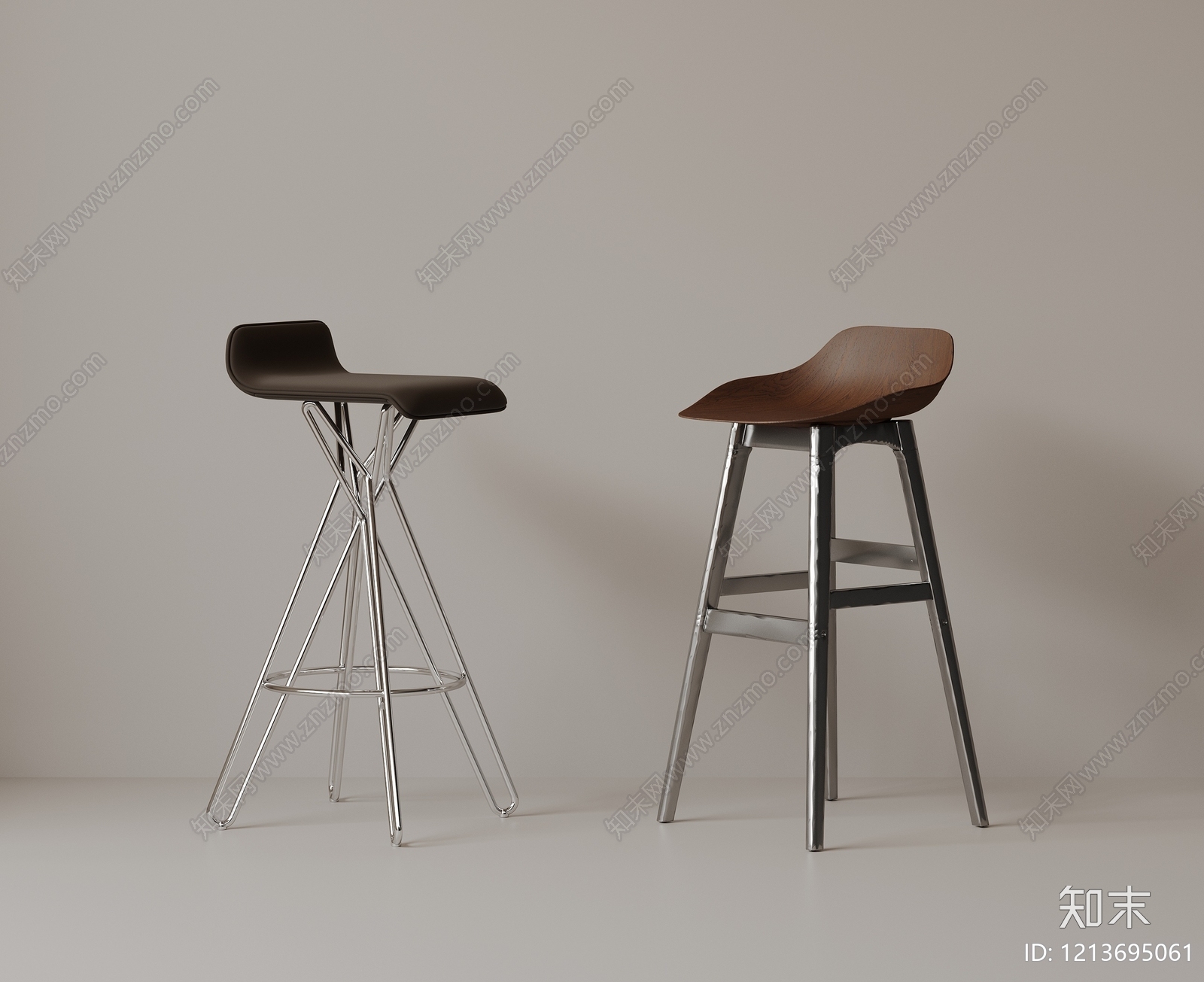 极简吧椅3D模型下载【ID:1213695061】