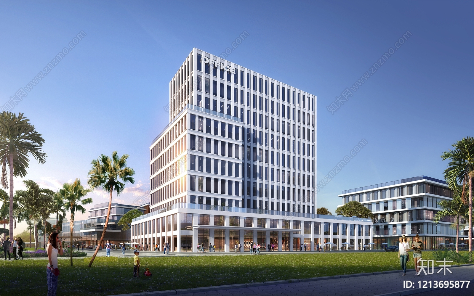 现代主义写字楼3D模型下载【ID:1213695877】