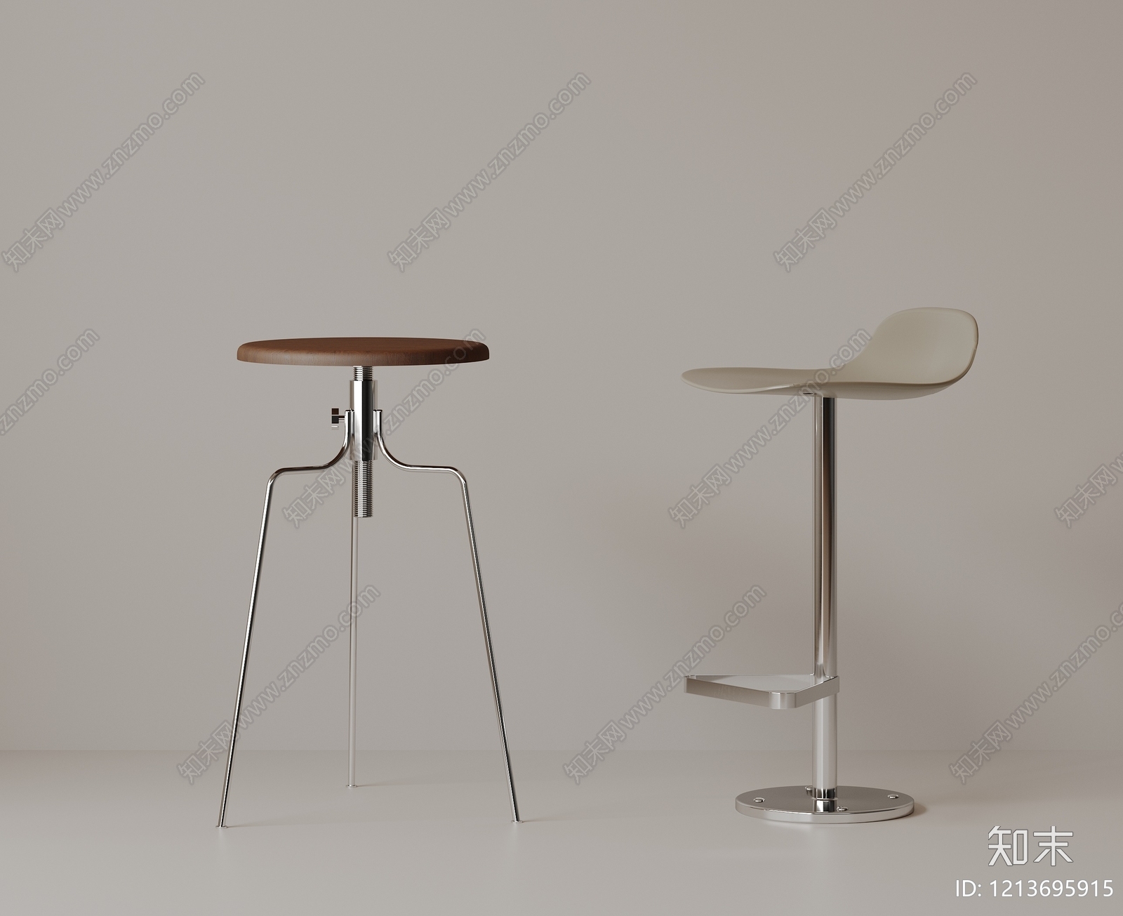 极简吧椅3D模型下载【ID:1213695915】
