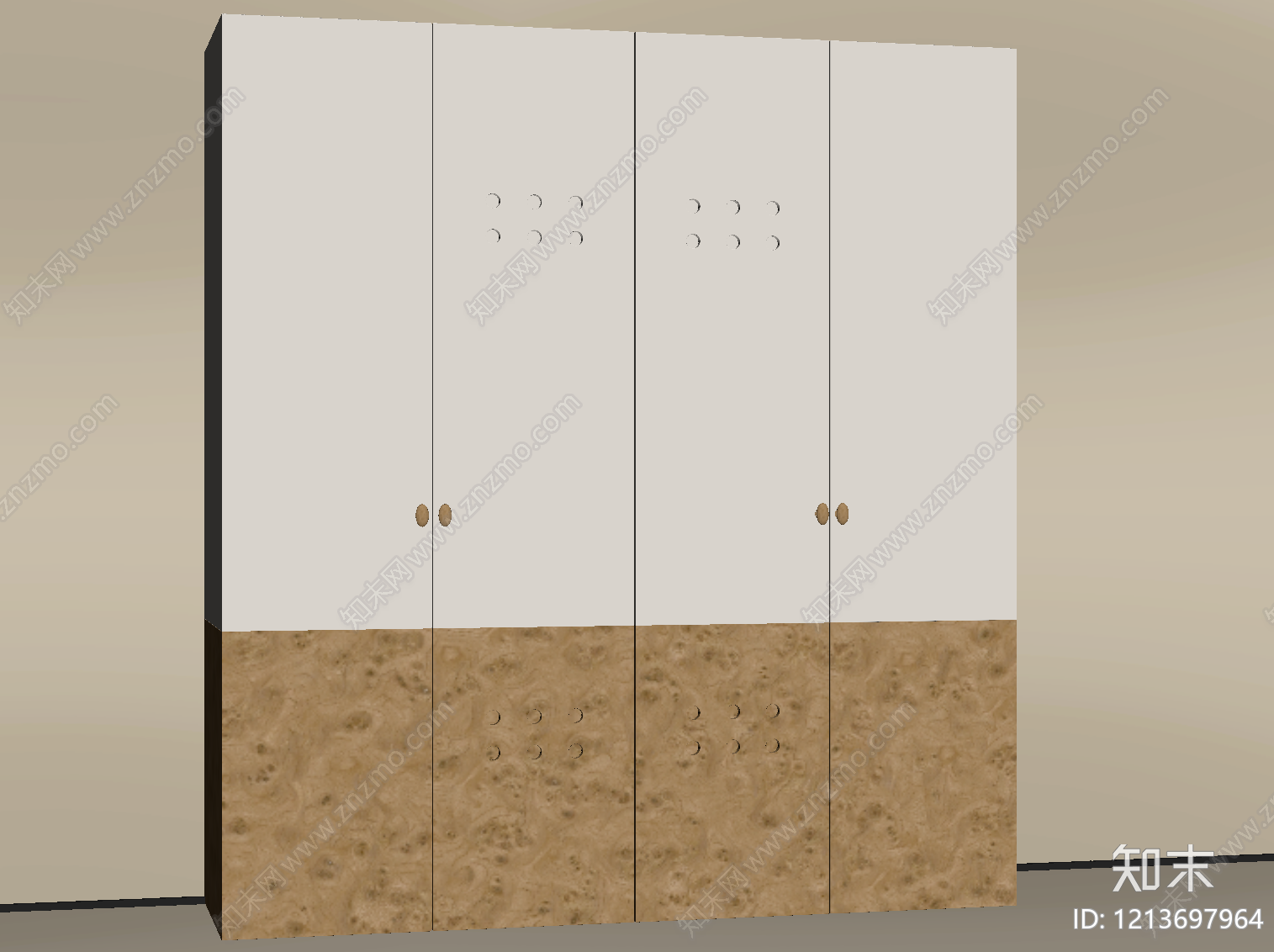 现代衣柜SU模型下载【ID:1213697964】