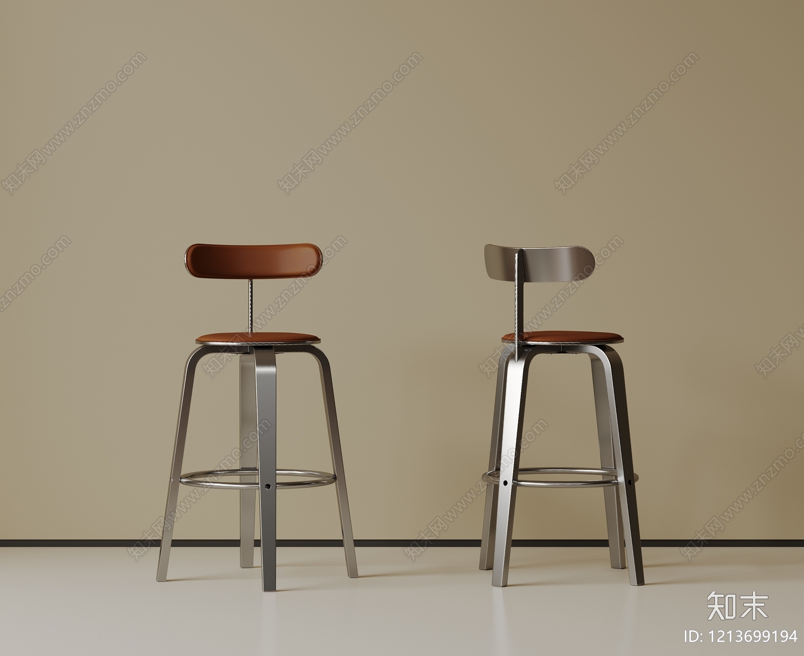 现代简约吧椅3D模型下载【ID:1213699194】