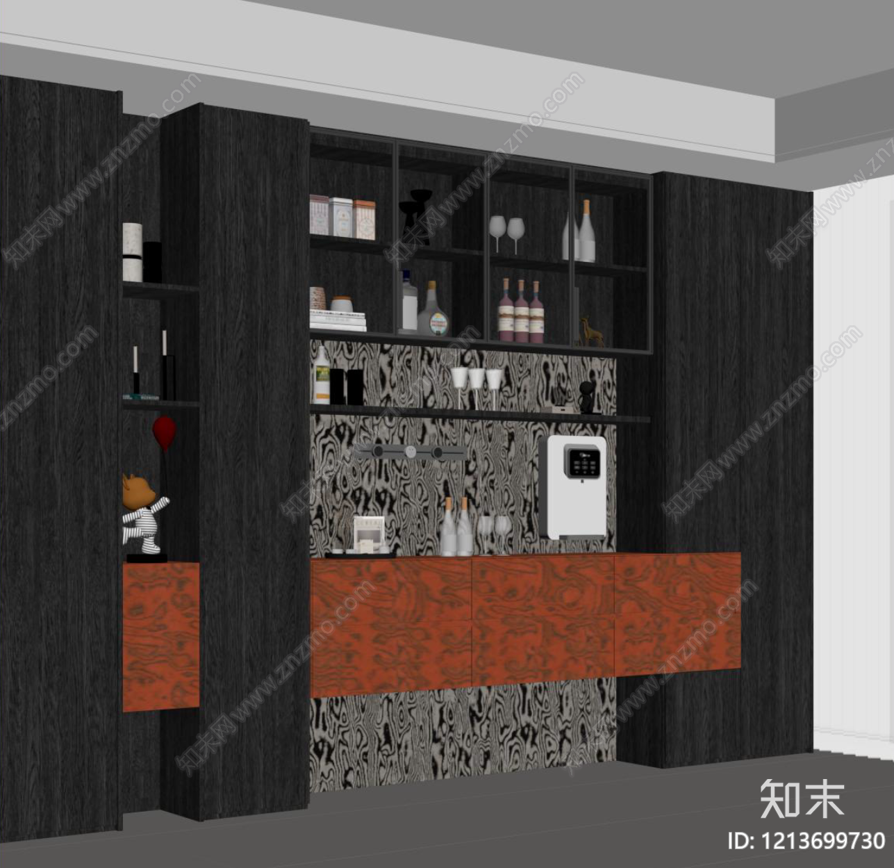 XX酒柜SU模型下载【ID:1213699730】
