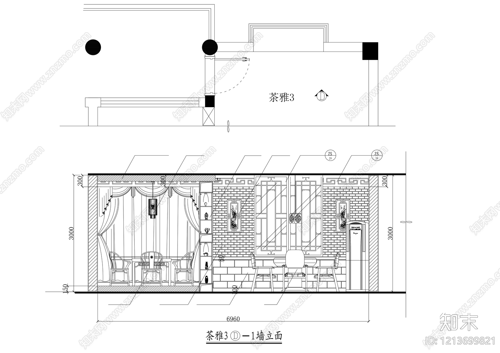 中式酒楼cad施工图下载【ID:1213699821】