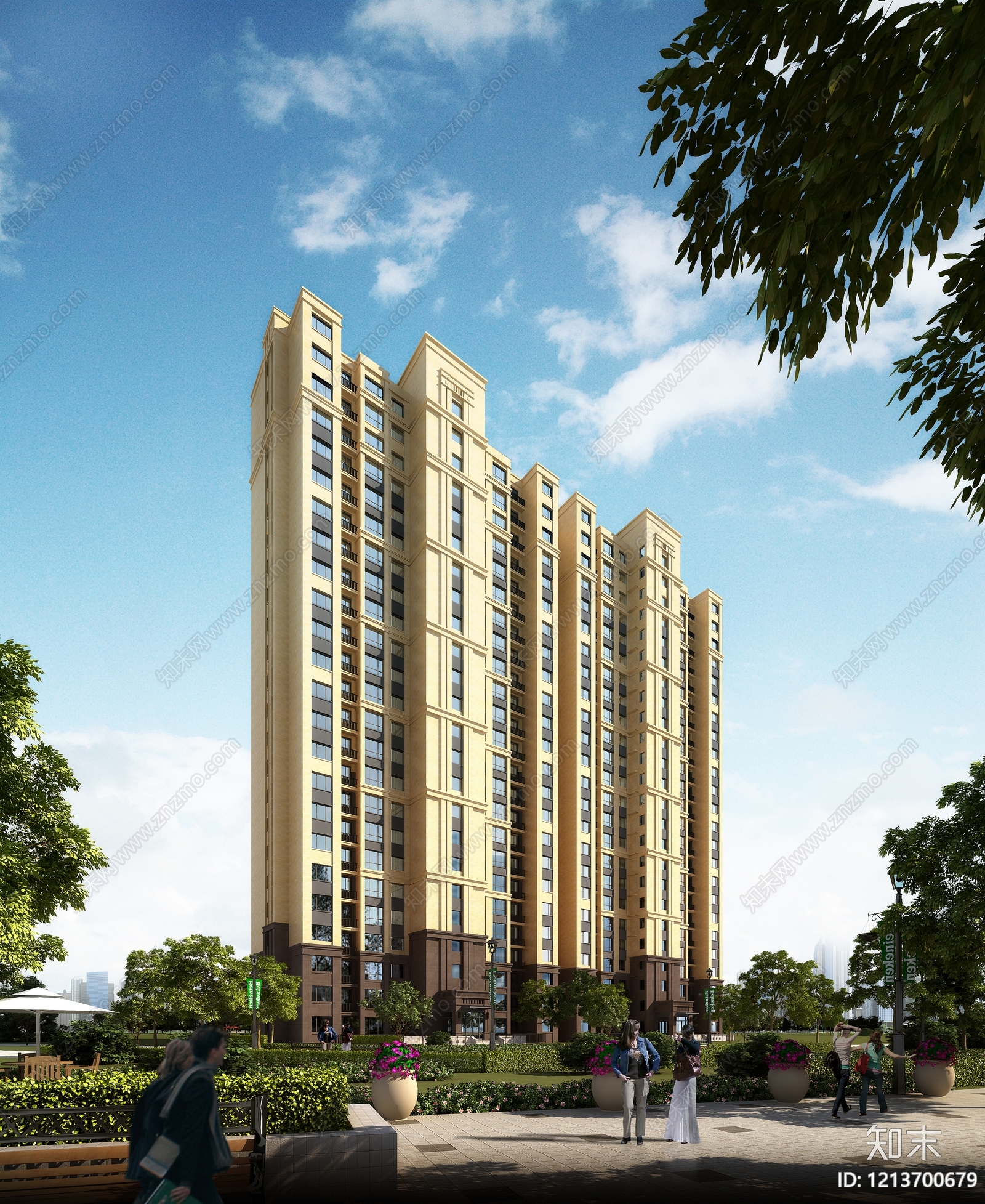 XX高层住宅3D模型下载【ID:1213700679】
