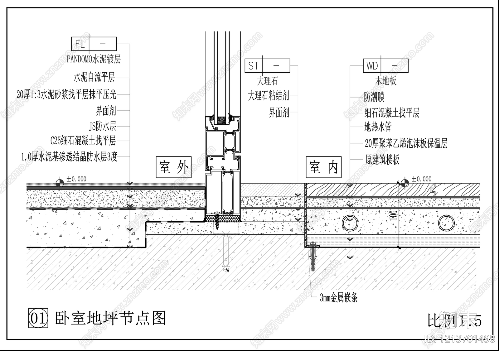 地面综合节点cad施工图下载【ID:1213701498】