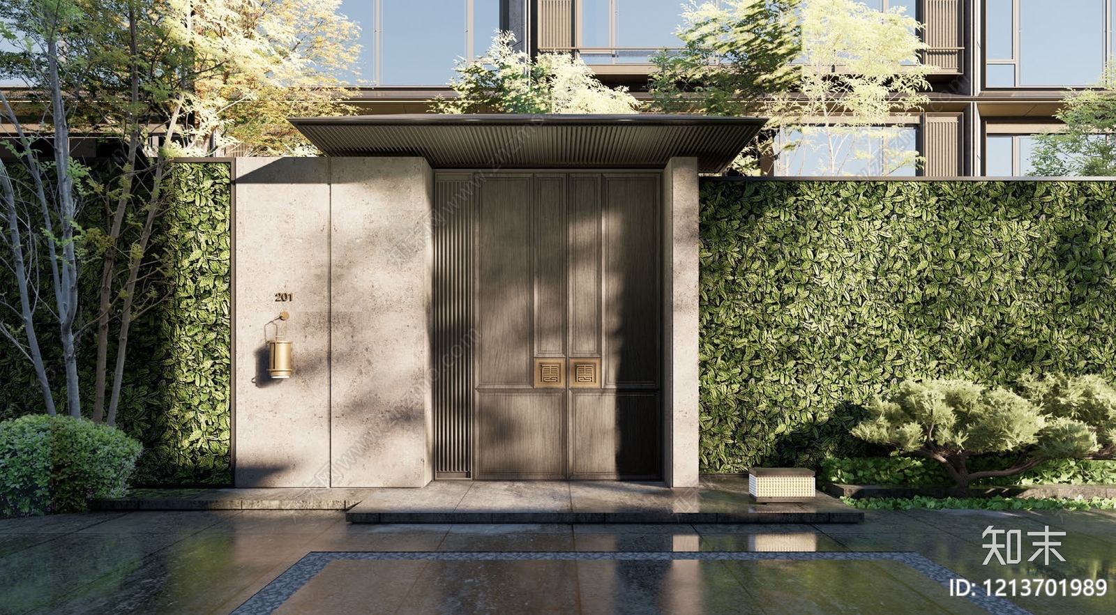 新中式别墅建筑下载【ID:1213701989】