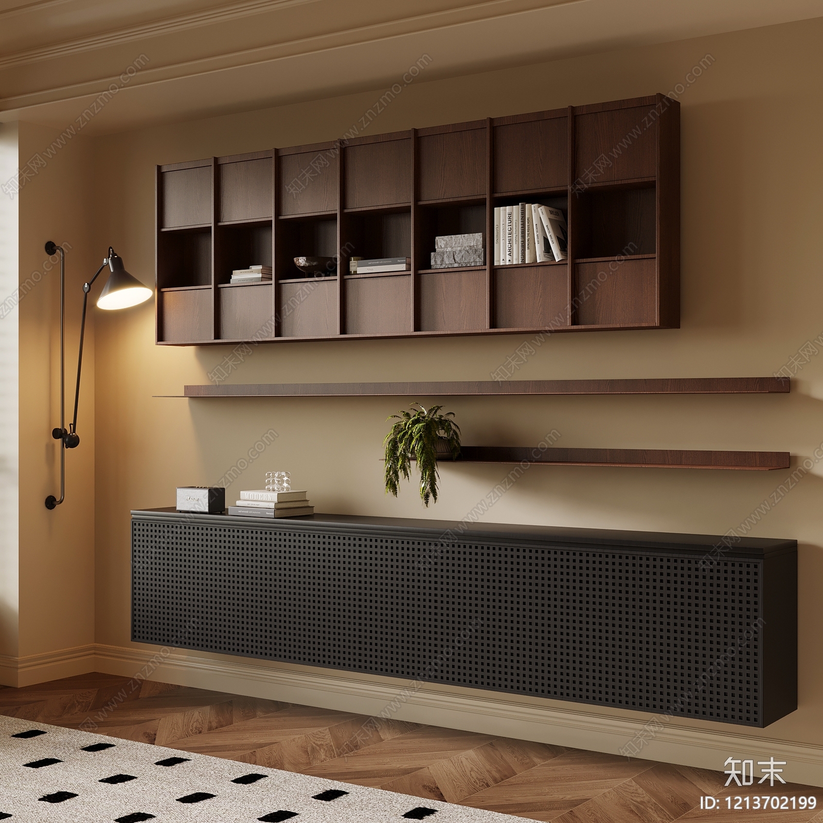 中古风书架SU模型下载【ID:1213702199】