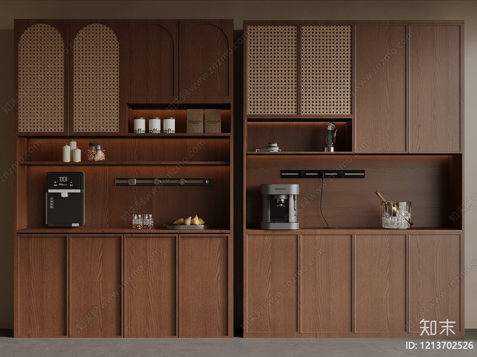 现代简约酒柜3D模型下载【ID:1213702526】