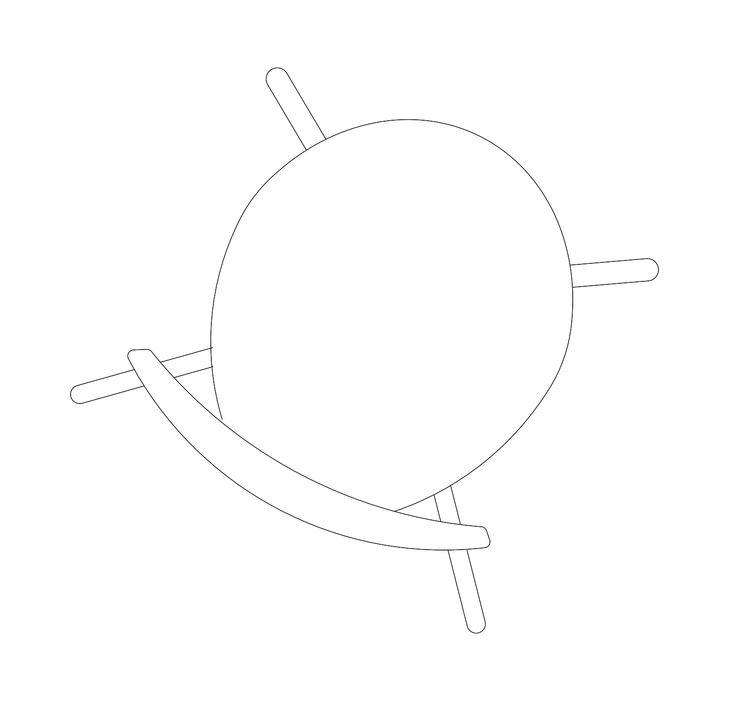现代遮阳伞CAD图纸