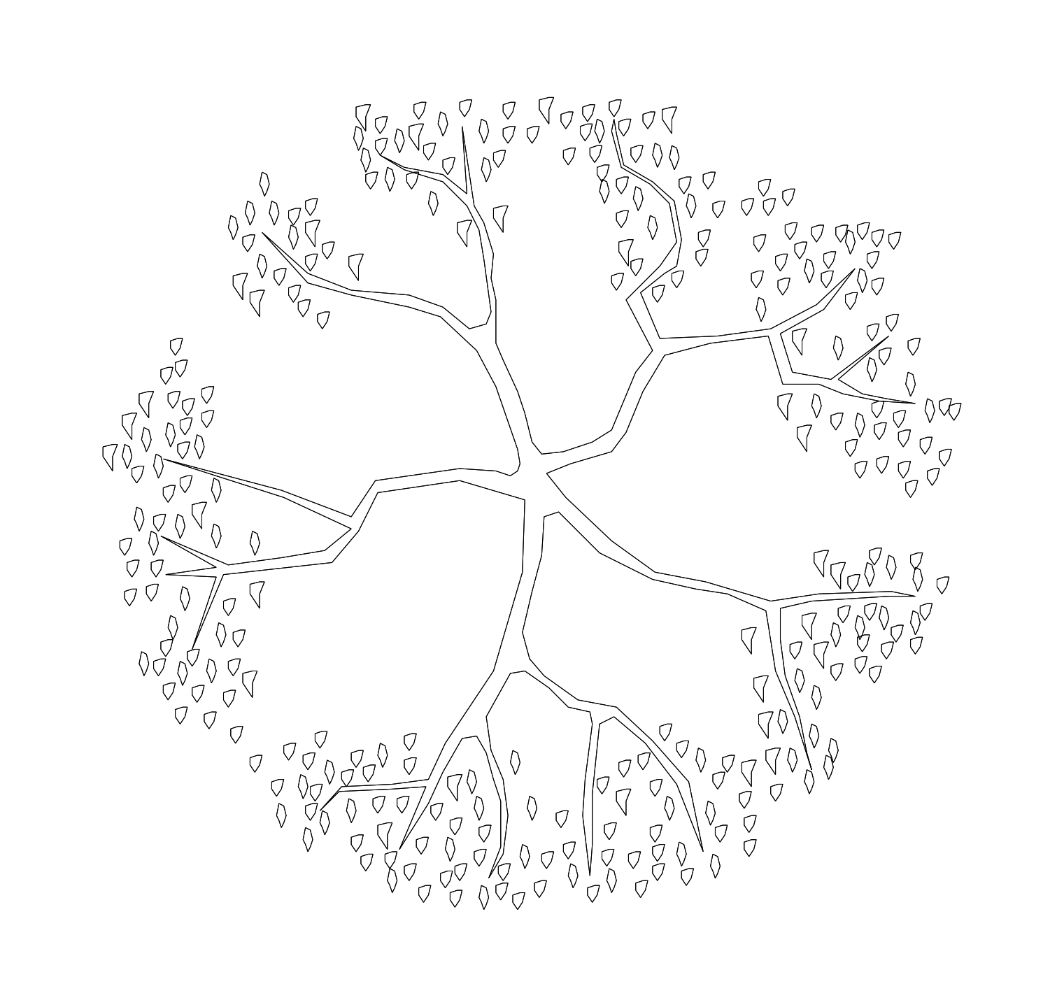 现代乔木种植CAD图纸