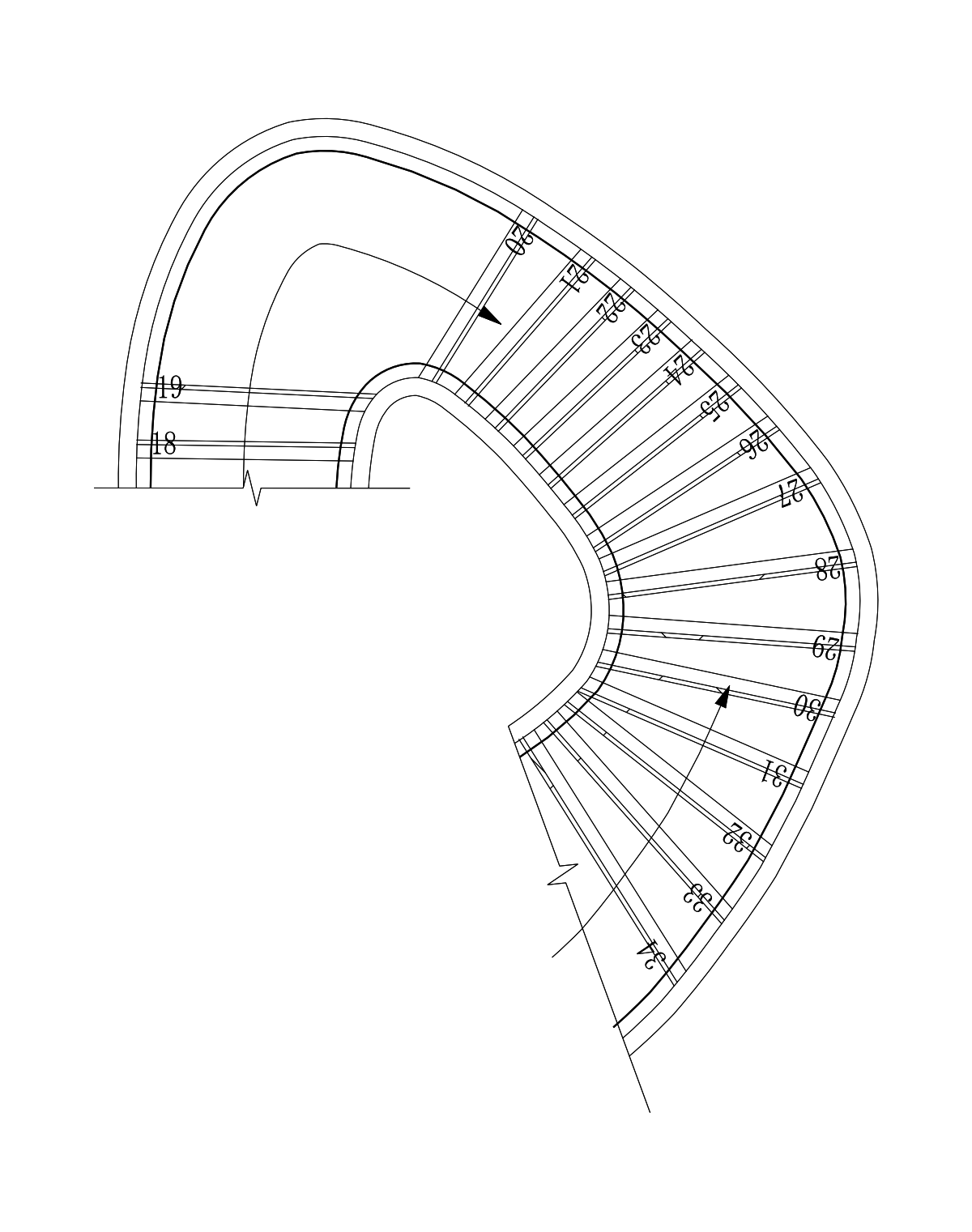 异形楼梯弧形旋转楼梯详图施工图施工图下载【ID:1213843060】