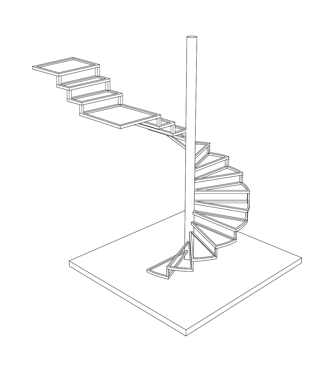 旋转楼梯楼梯平面立面图块楼梯家装工装室内异形旋转楼梯楼梯平立面图块楼梯图施工图施工图下载【ID:1213847363】