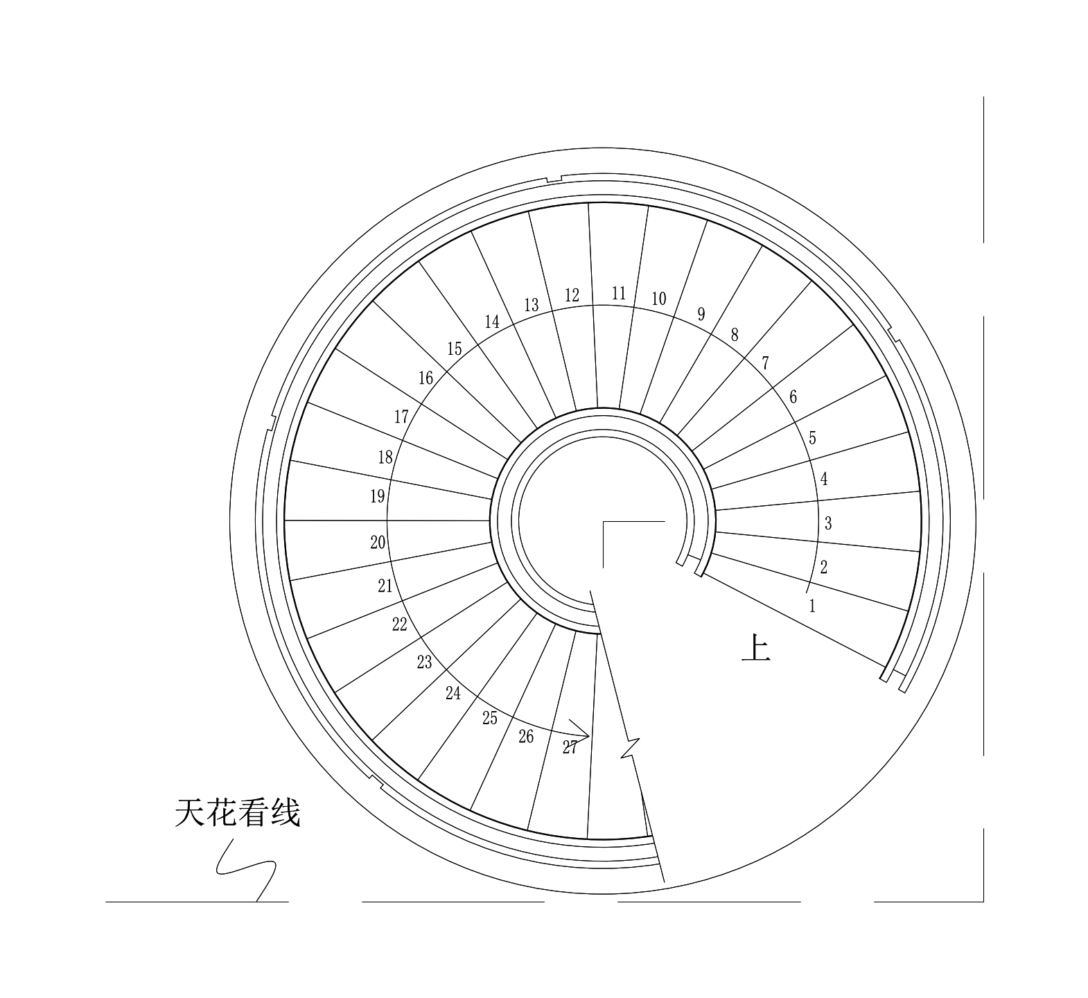 旋转楼梯旋转楼梯图块旋转楼梯大样图施工图施工图下载【ID:1213847376】
