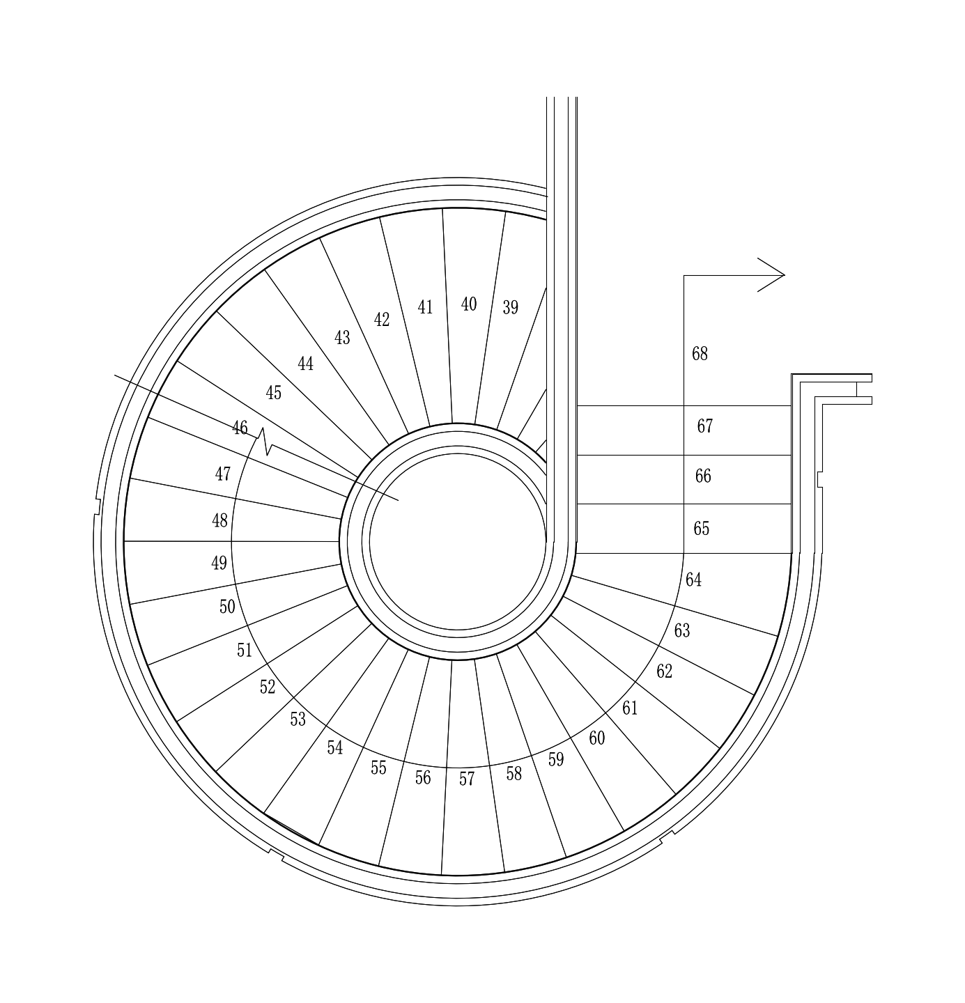 旋转楼梯旋转楼梯图块旋转楼梯大样图施工图施工图下载【ID:1213847434】