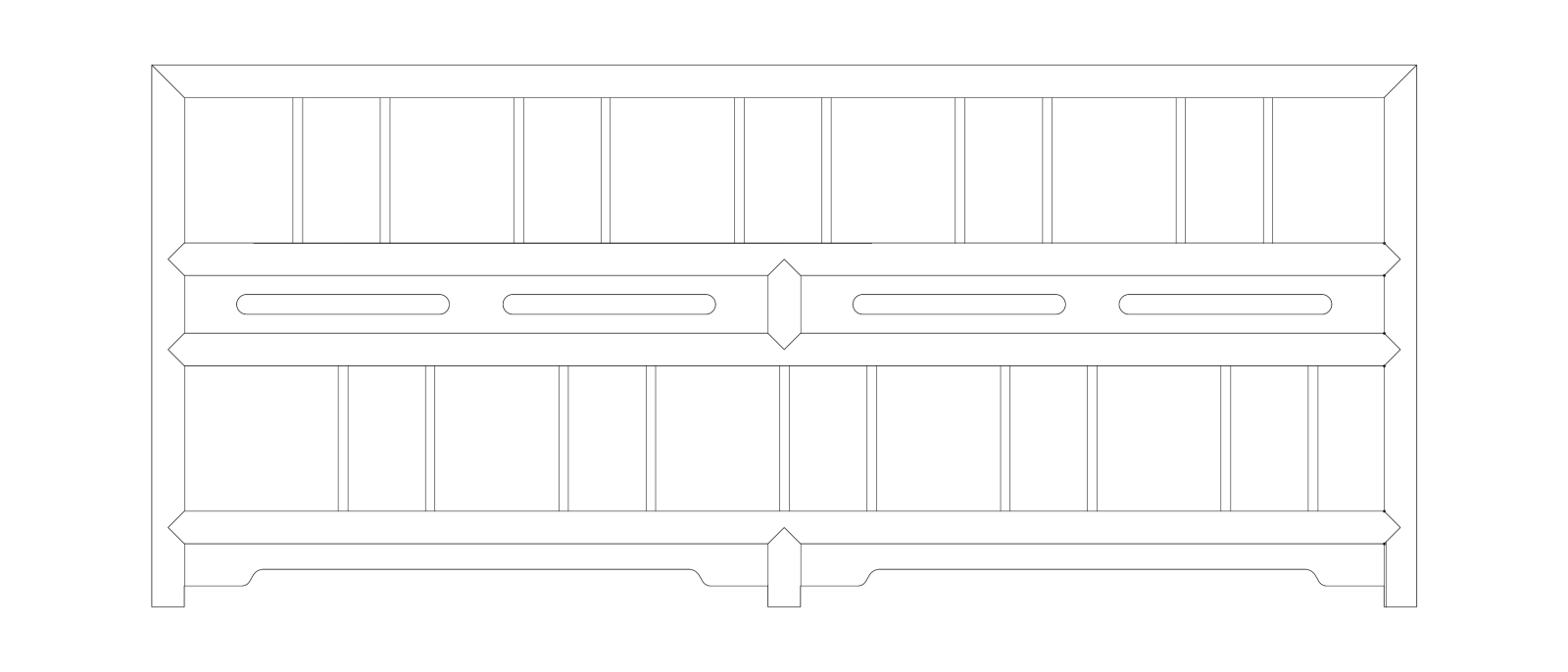楼梯栏杆扶手中式栏杆护栏石材栏杆护栏扶手模块图施工图施工图下载【ID:1213847572】