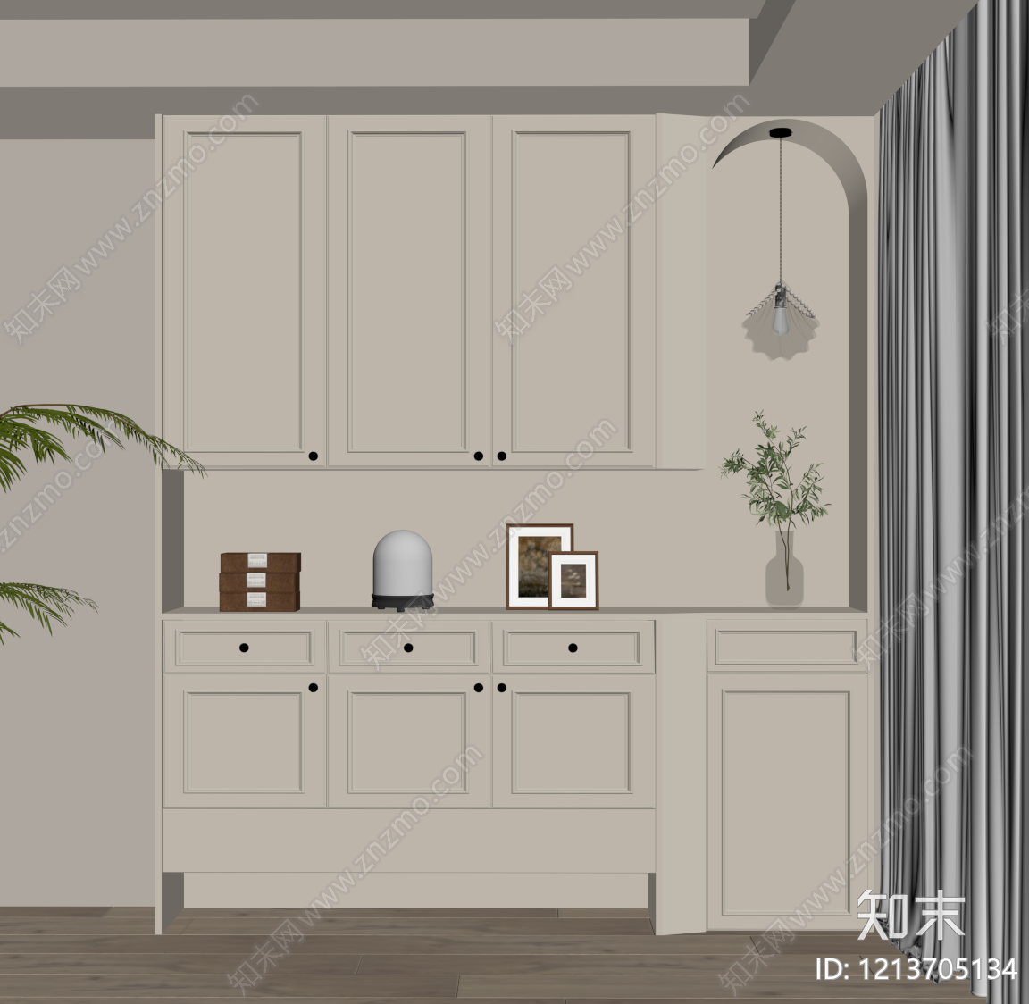 现代玄关柜SU模型下载【ID:1213705134】
