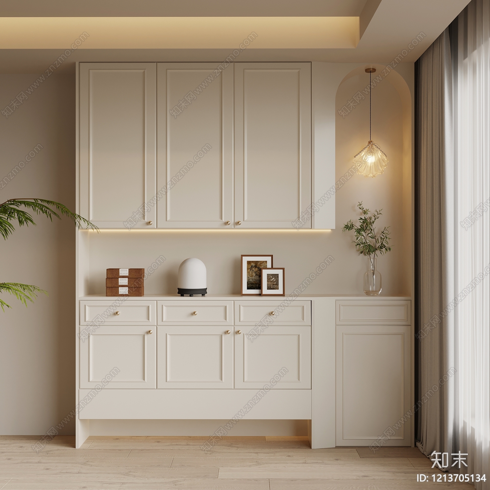 现代玄关柜SU模型下载【ID:1213705134】