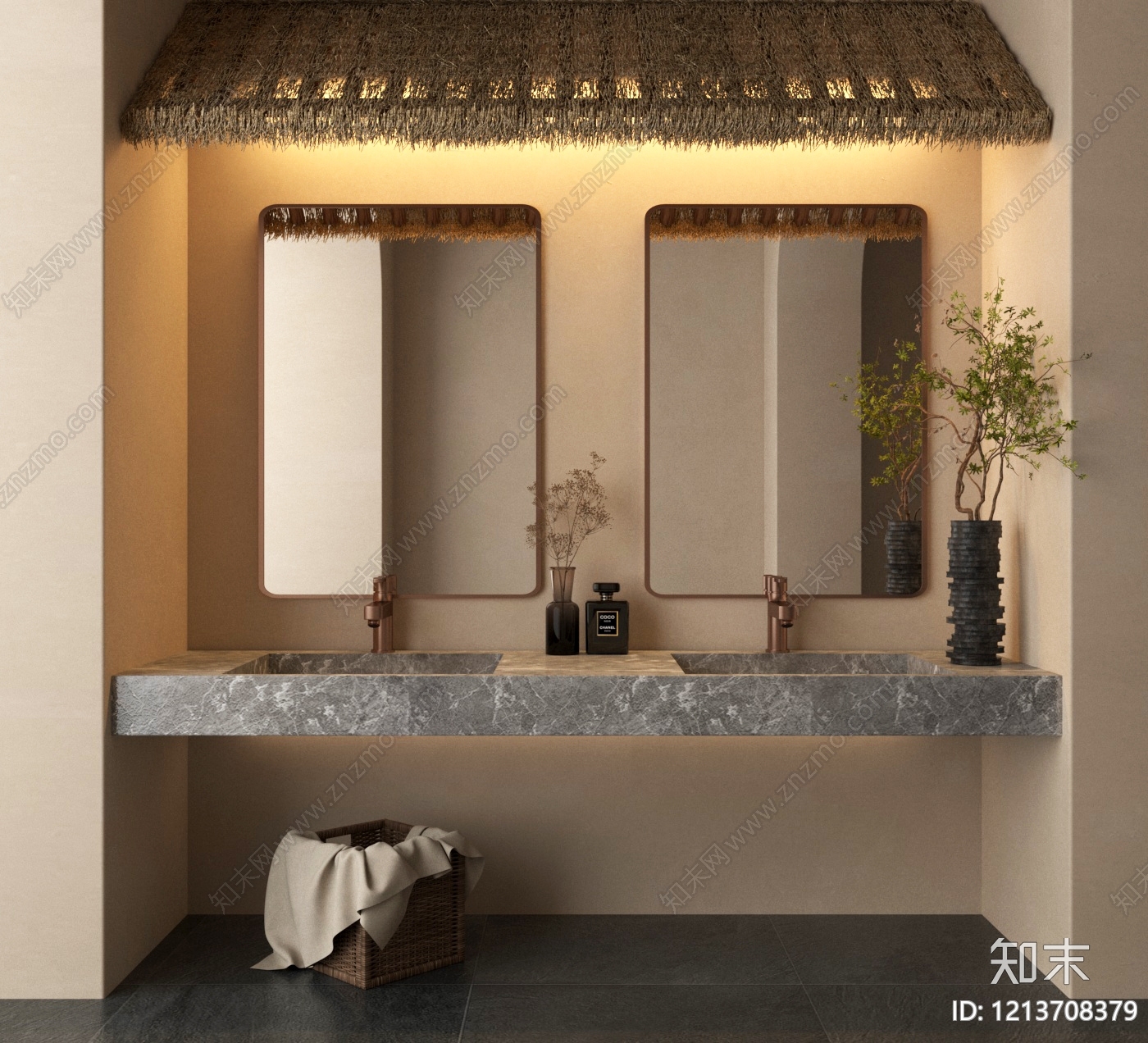 侘寂公共卫生间3D模型下载【ID:1213708379】