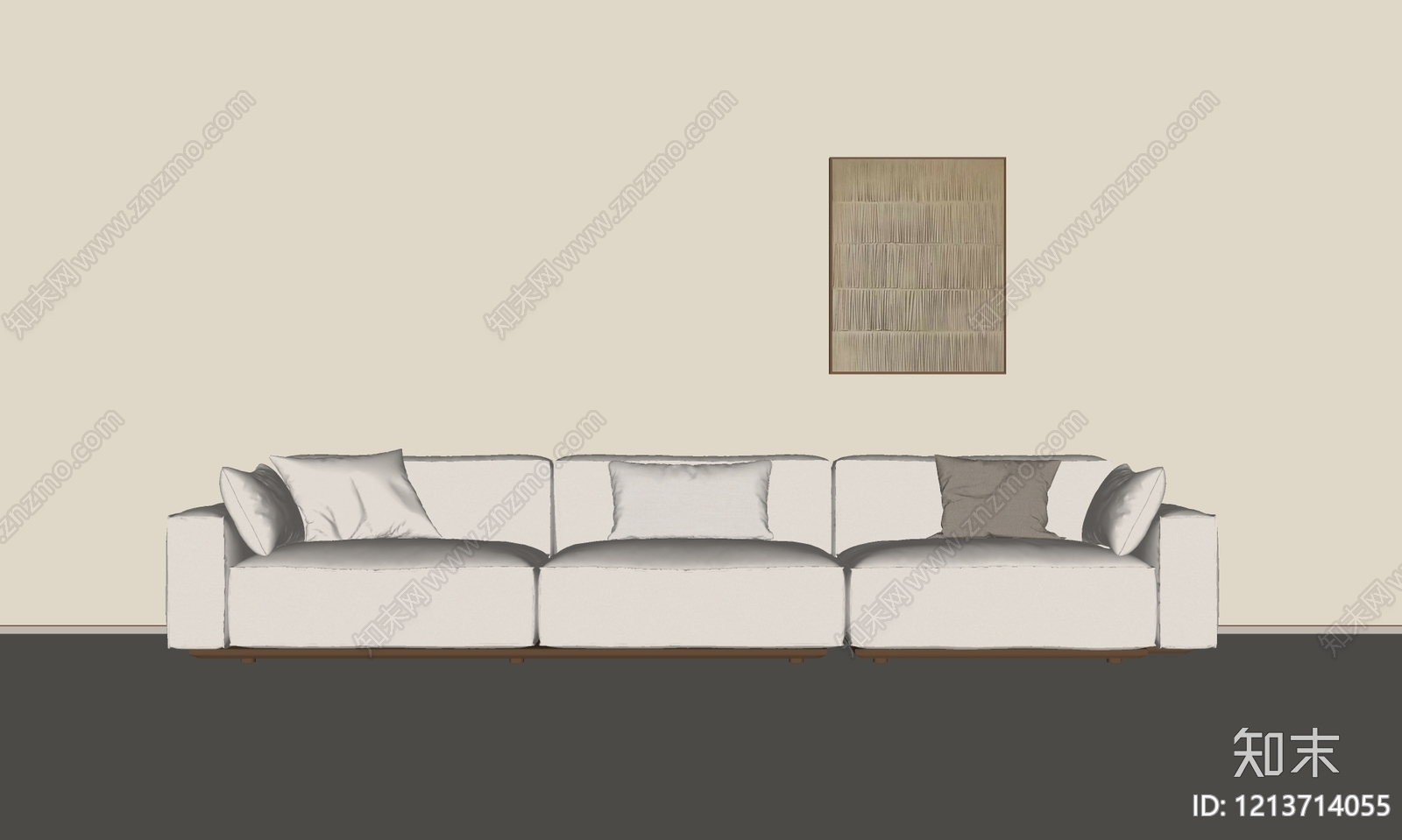 极简多人沙发SU模型下载【ID:1213714055】