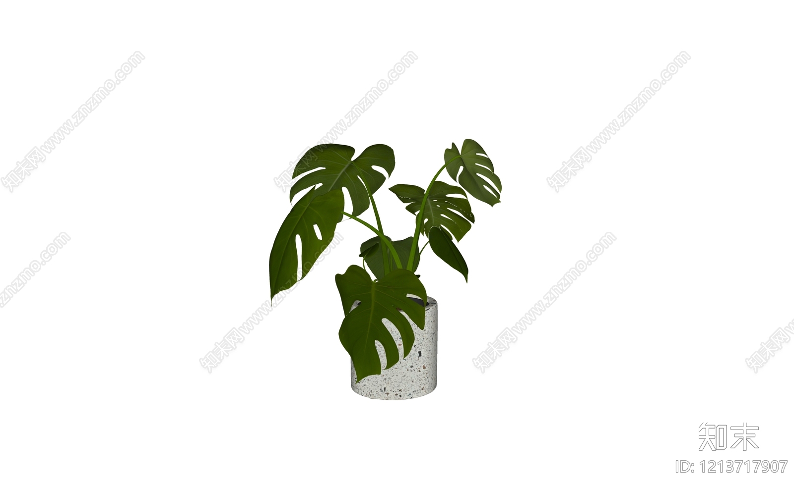 现代简约盆栽SU模型下载【ID:1213717907】