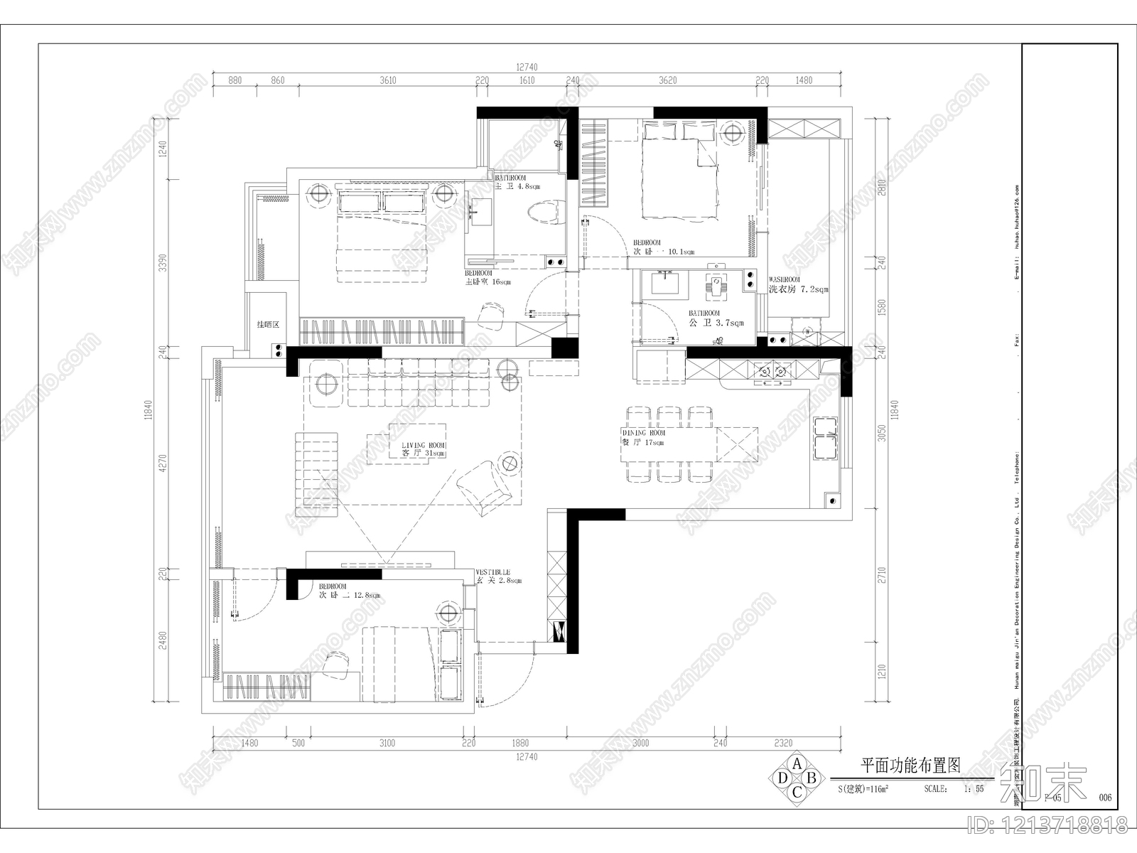15套法式家装住宅大平层样板房CAD施工图配效果图cad施工图下载【ID:1213718818】