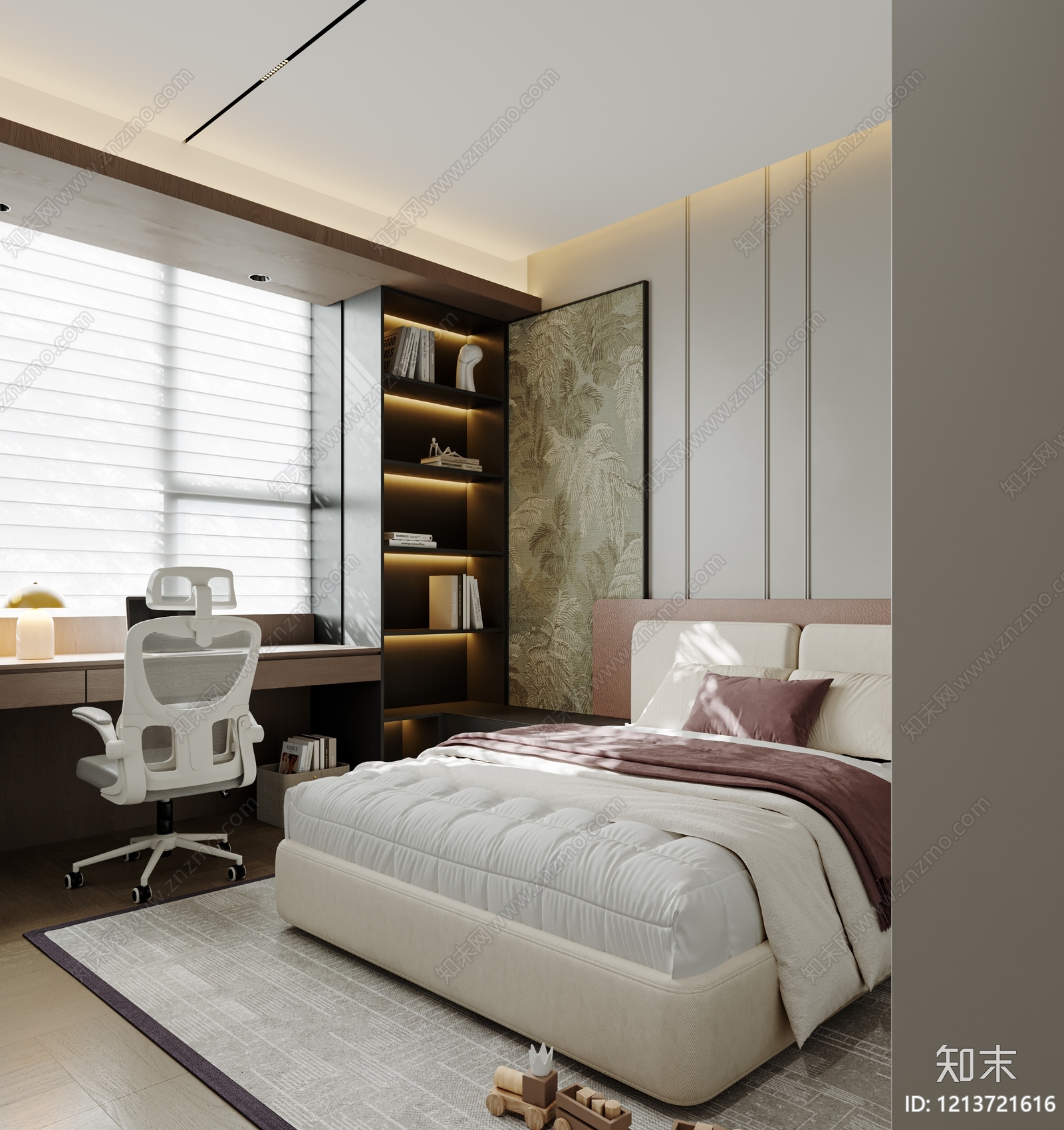 现代简约通用儿童房3D模型下载【ID:1213721616】