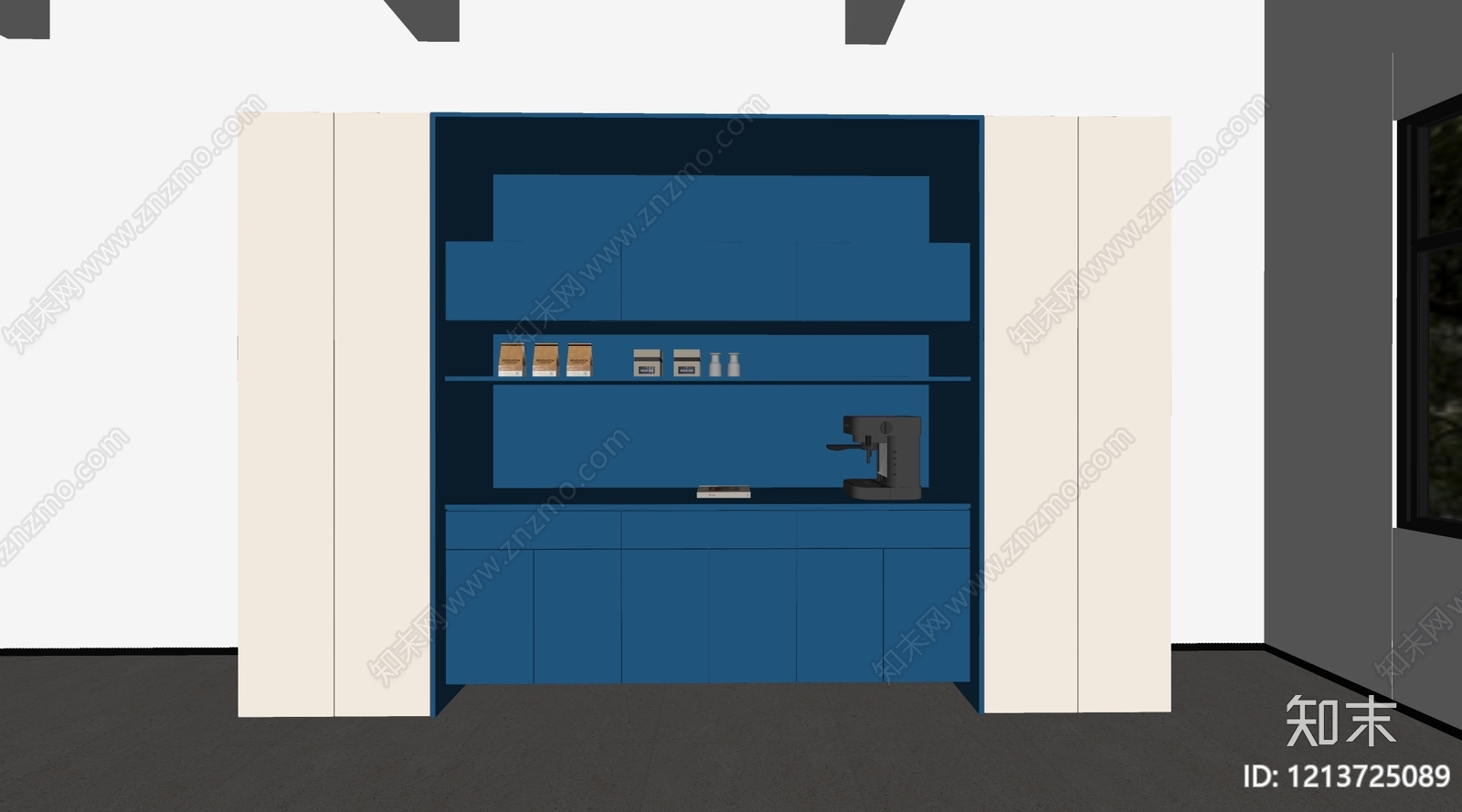 现代餐边柜SU模型下载【ID:1213725089】