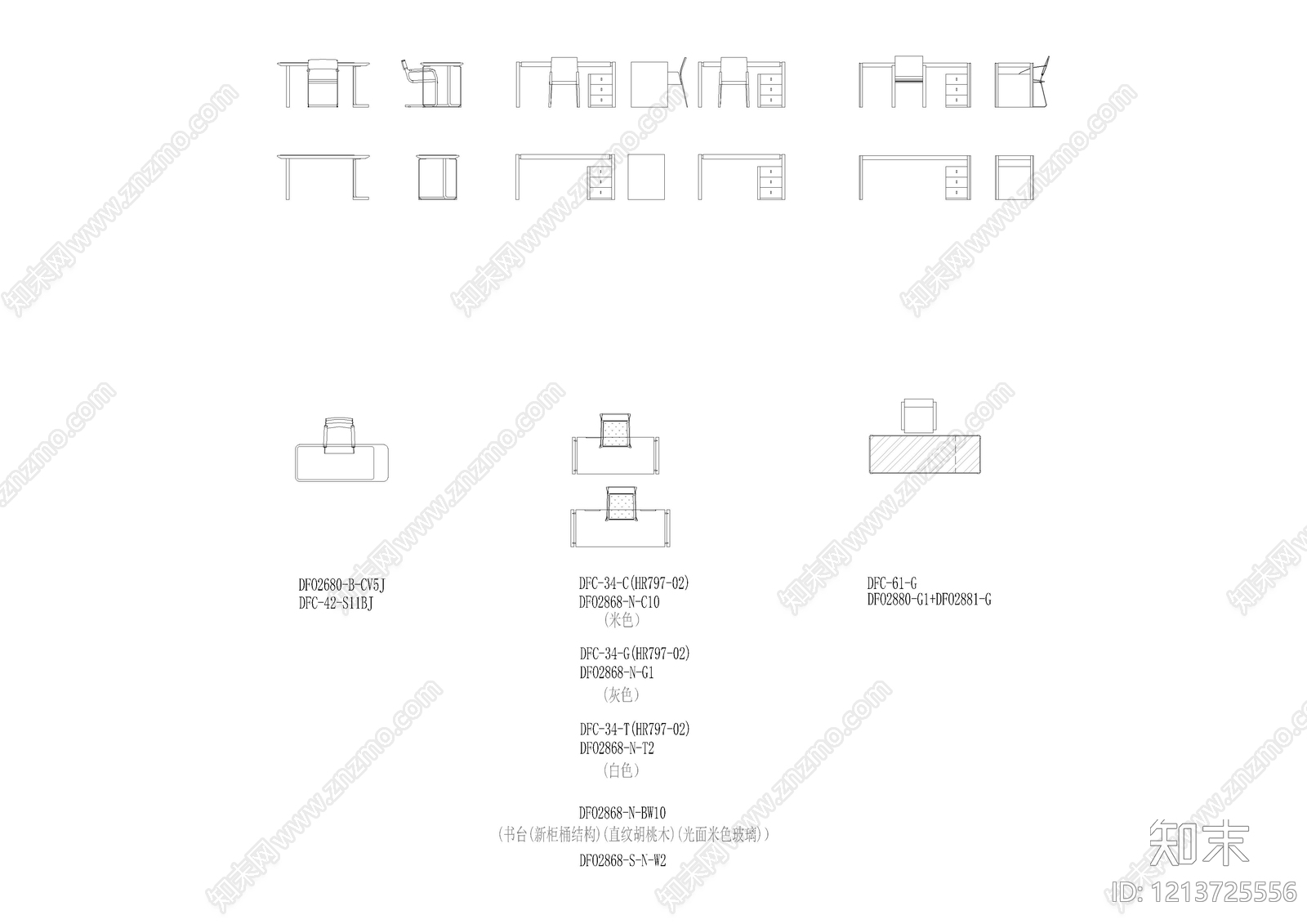 现代柜子cad施工图下载【ID:1213725556】