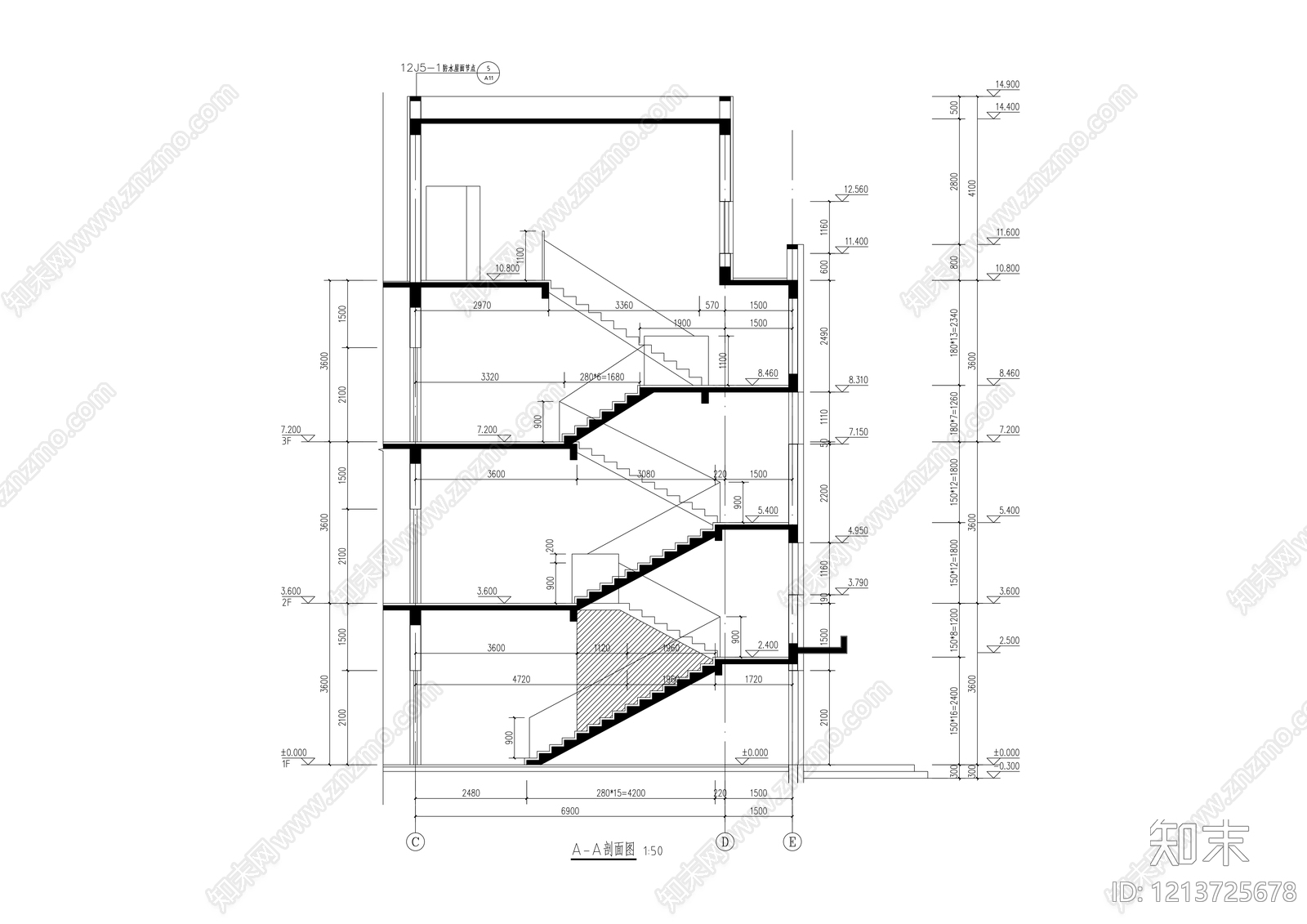 现代简约其他居住建筑cad施工图下载【ID:1213725678】