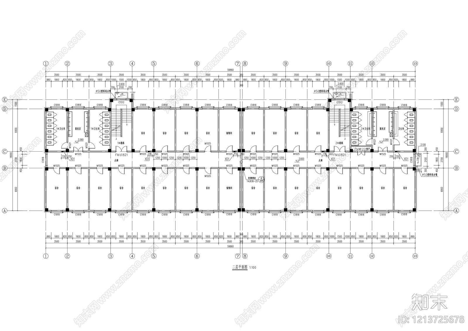 现代简约其他居住建筑cad施工图下载【ID:1213725678】