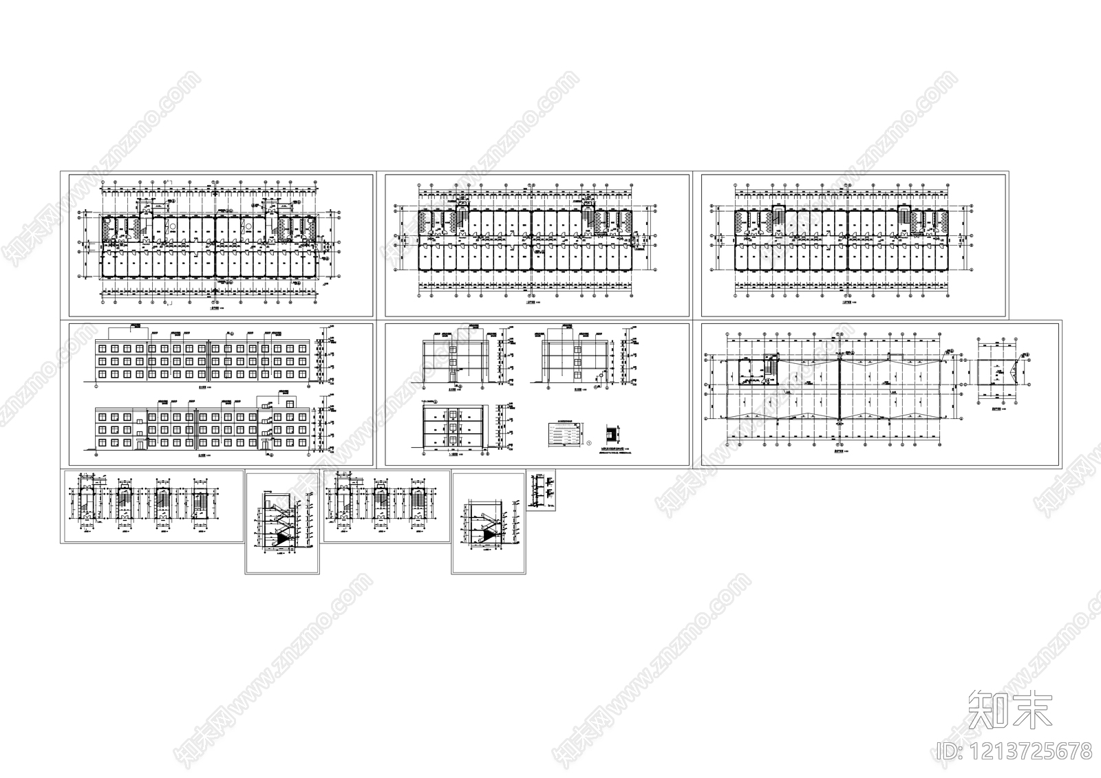 现代简约其他居住建筑cad施工图下载【ID:1213725678】