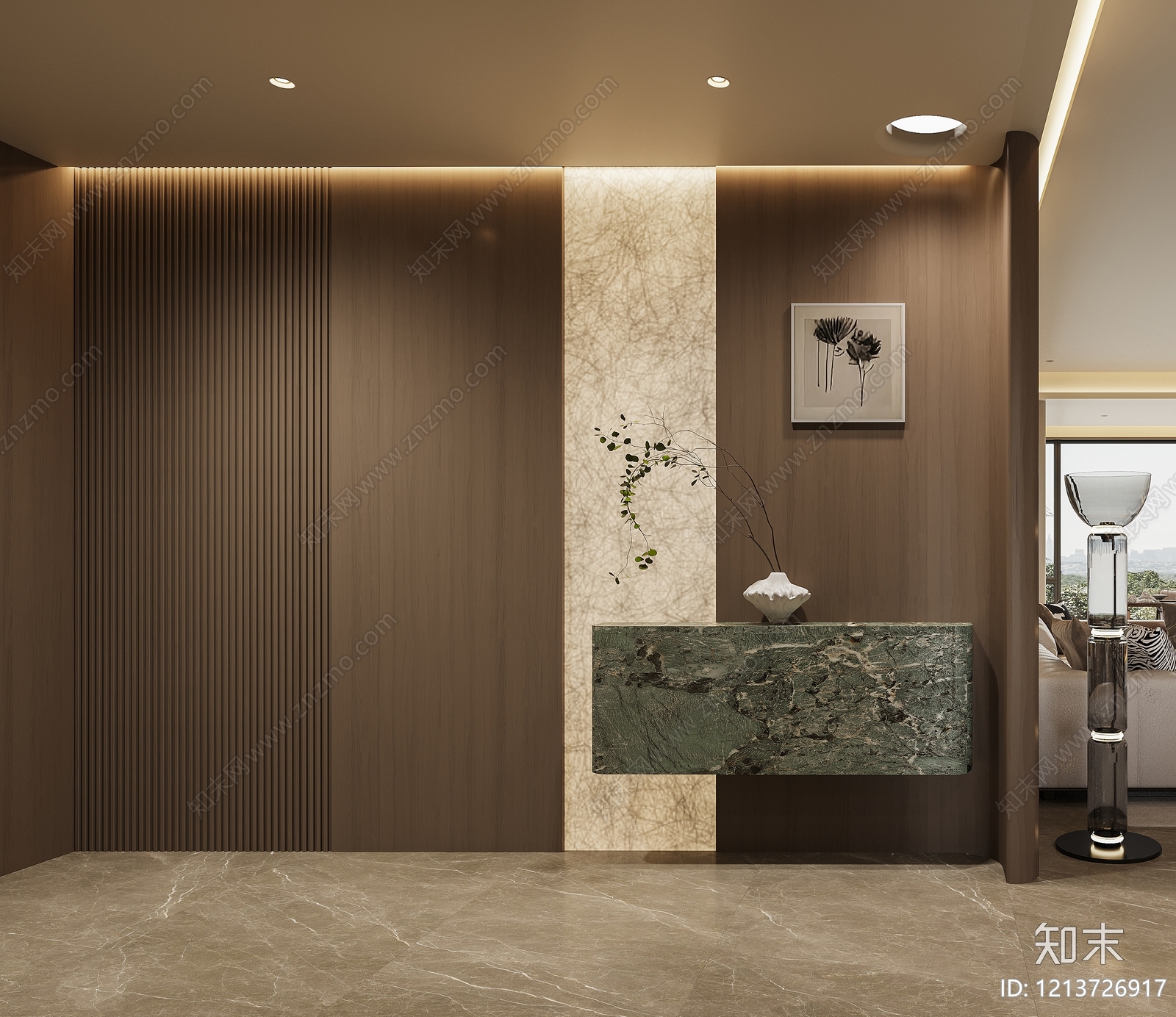 轻奢玄关3D模型下载【ID:1213726917】