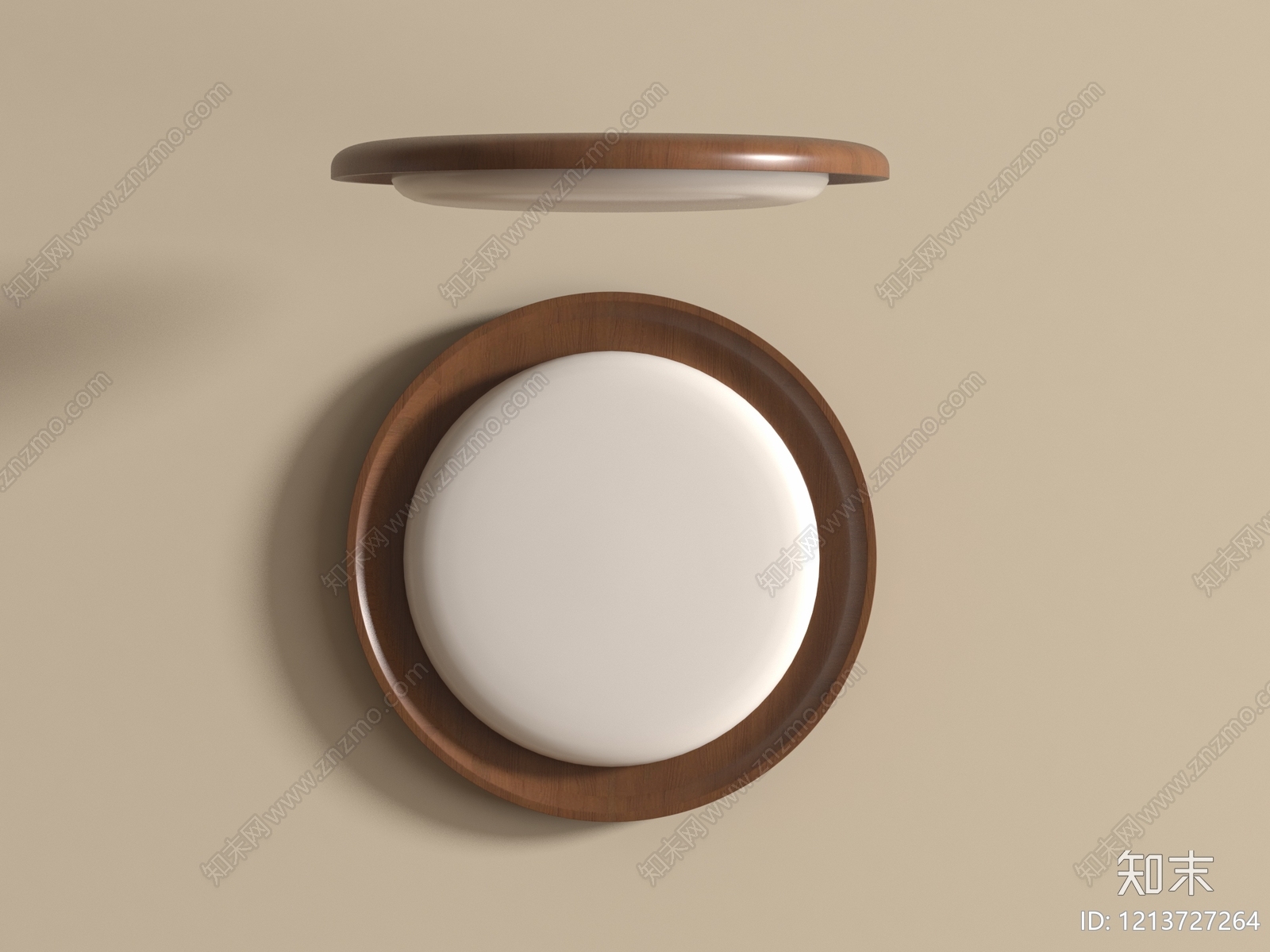 新中式客厅吸顶灯3D模型下载【ID:1213727264】