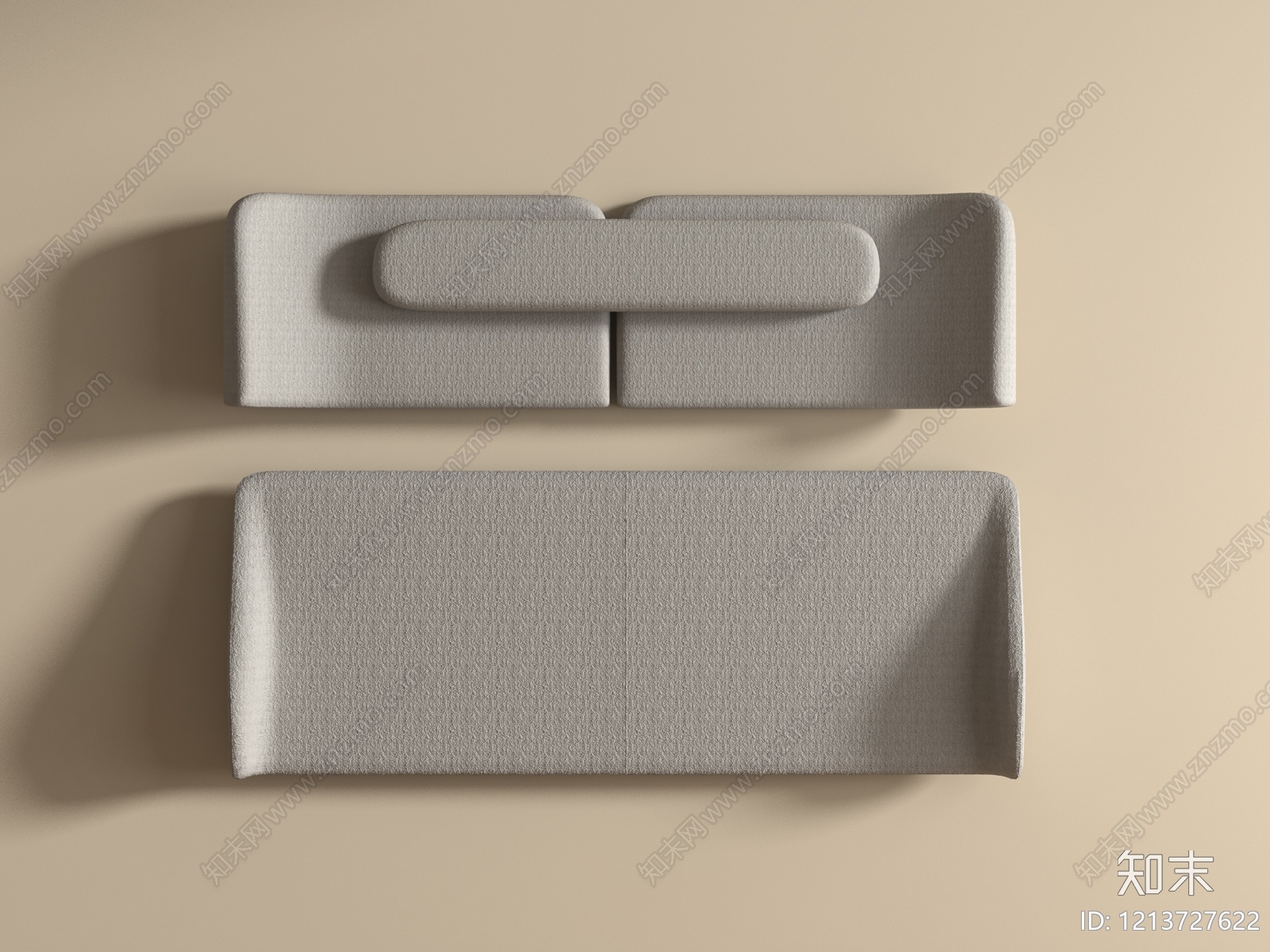 现代床品3D模型下载【ID:1213727622】
