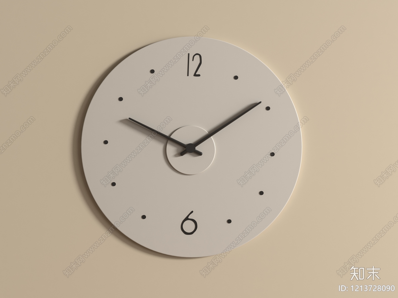 极简钟表3D模型下载【ID:1213728090】