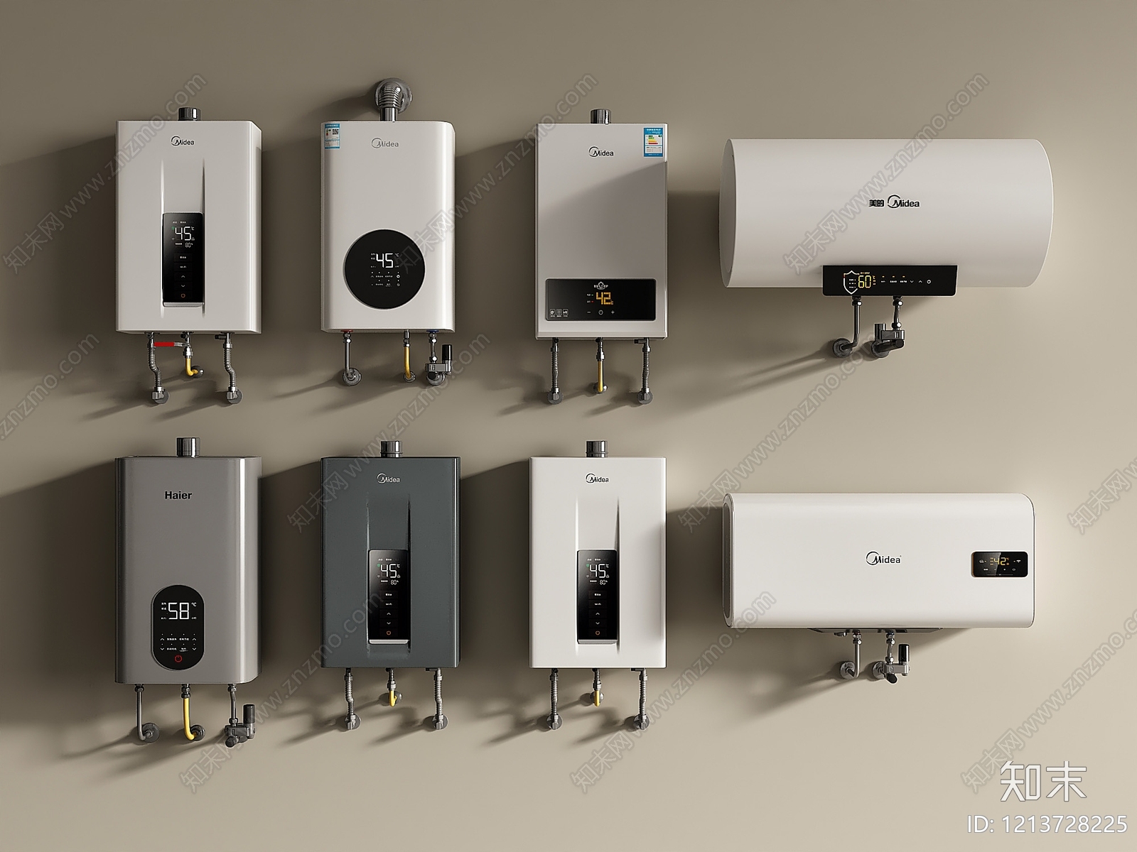 现代简约热水器3D模型下载【ID:1213728225】