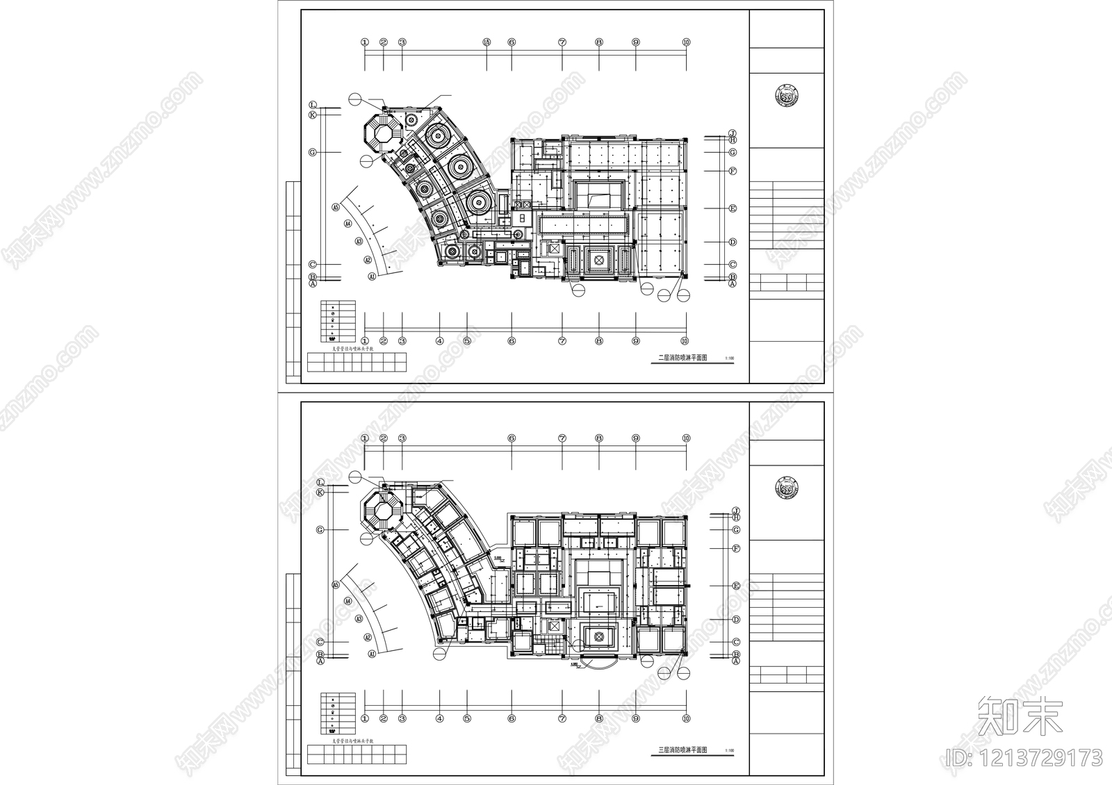 消防给水系统cad施工图下载【ID:1213729173】