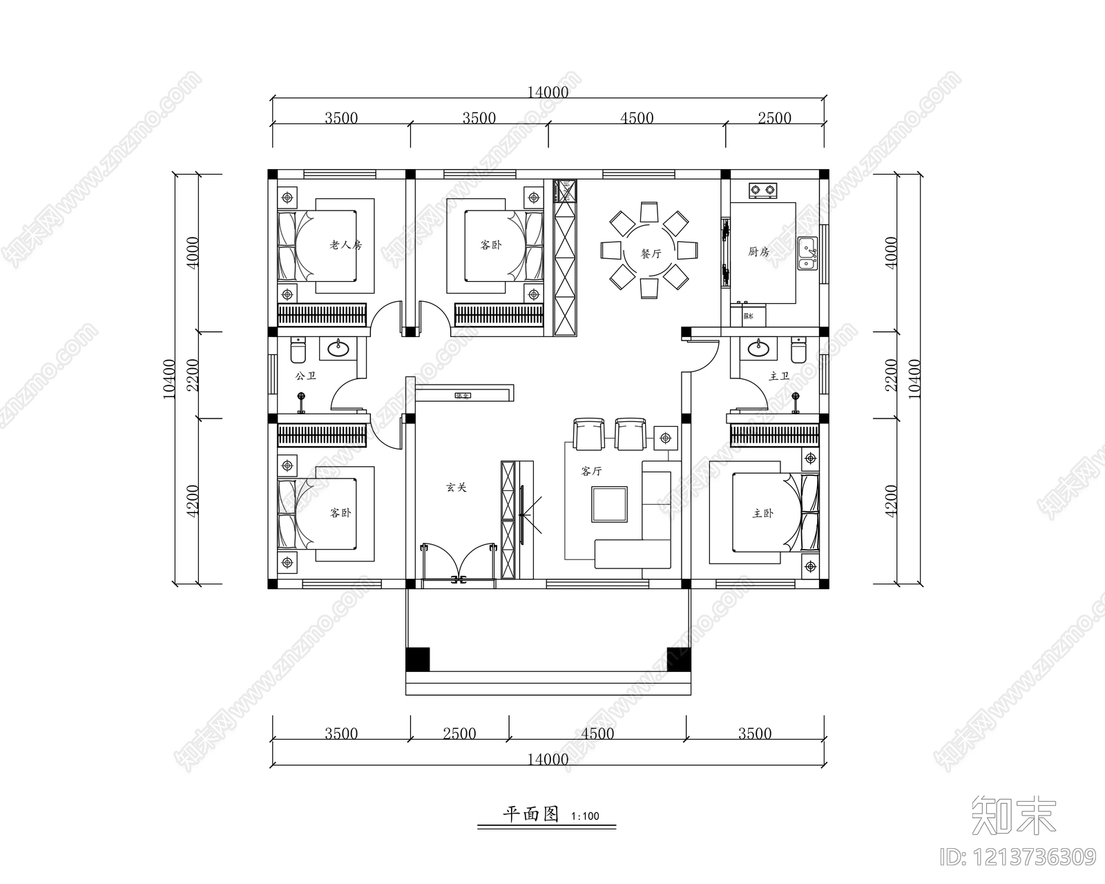 别墅cad施工图下载【ID:1213736309】