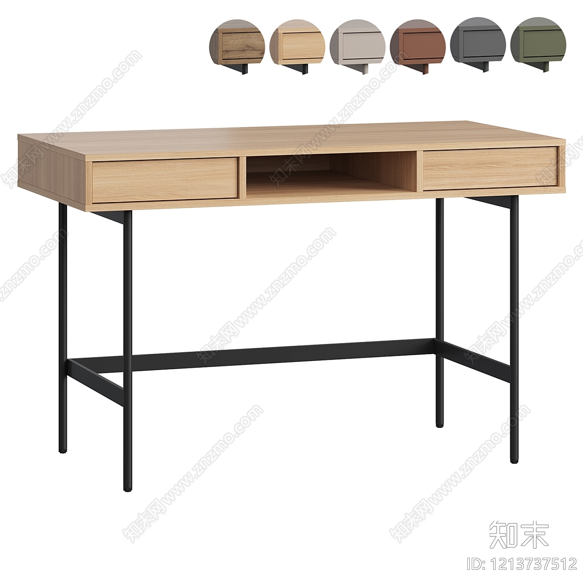 现代简约书桌3D模型下载【ID:1213737512】