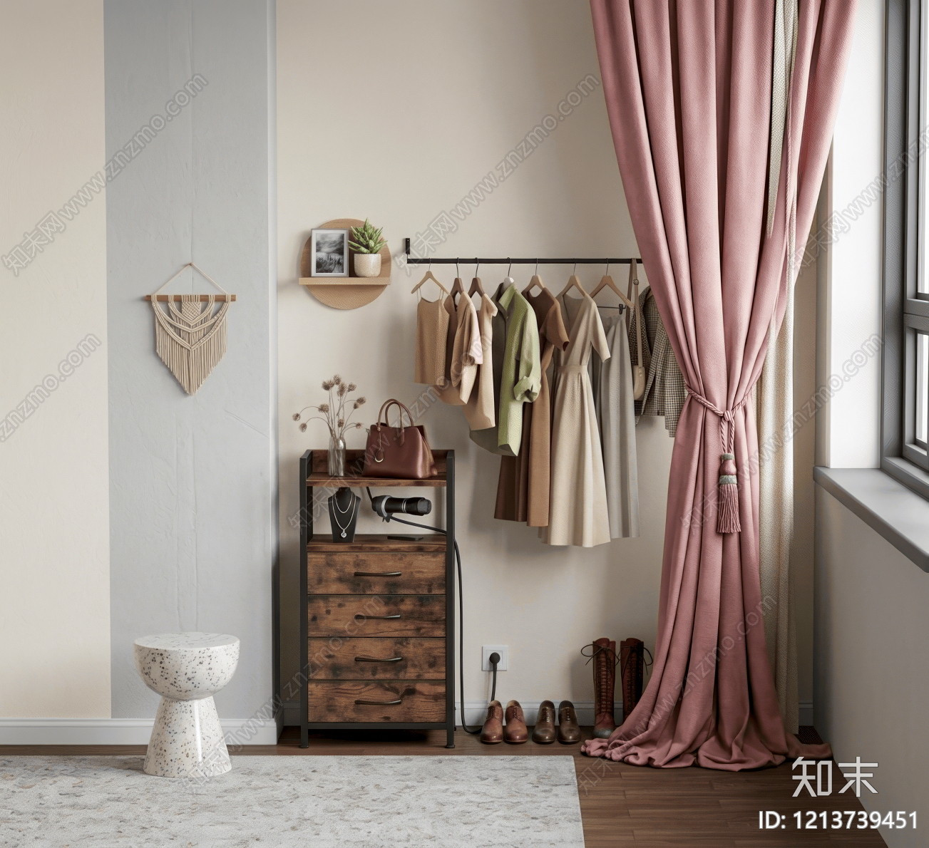 现代衣帽间SU模型下载【ID:1213739451】